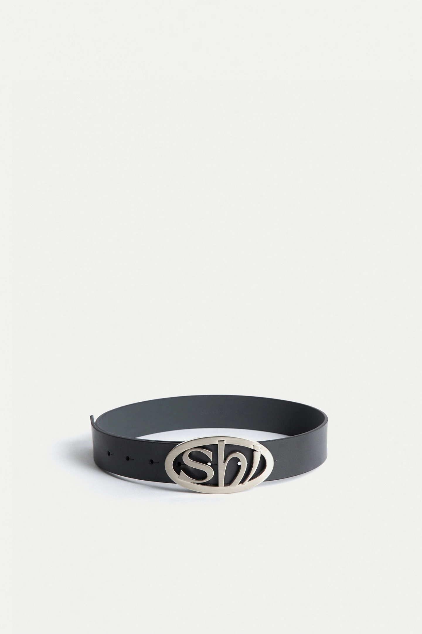 Belt with branded buckle