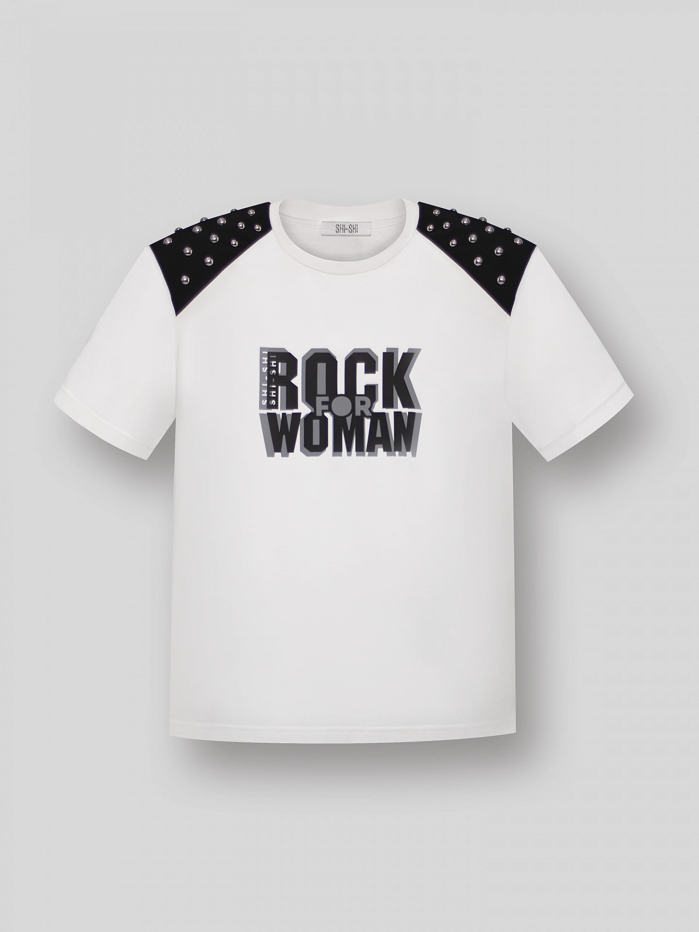 Printed t-shirt with trim and buttons