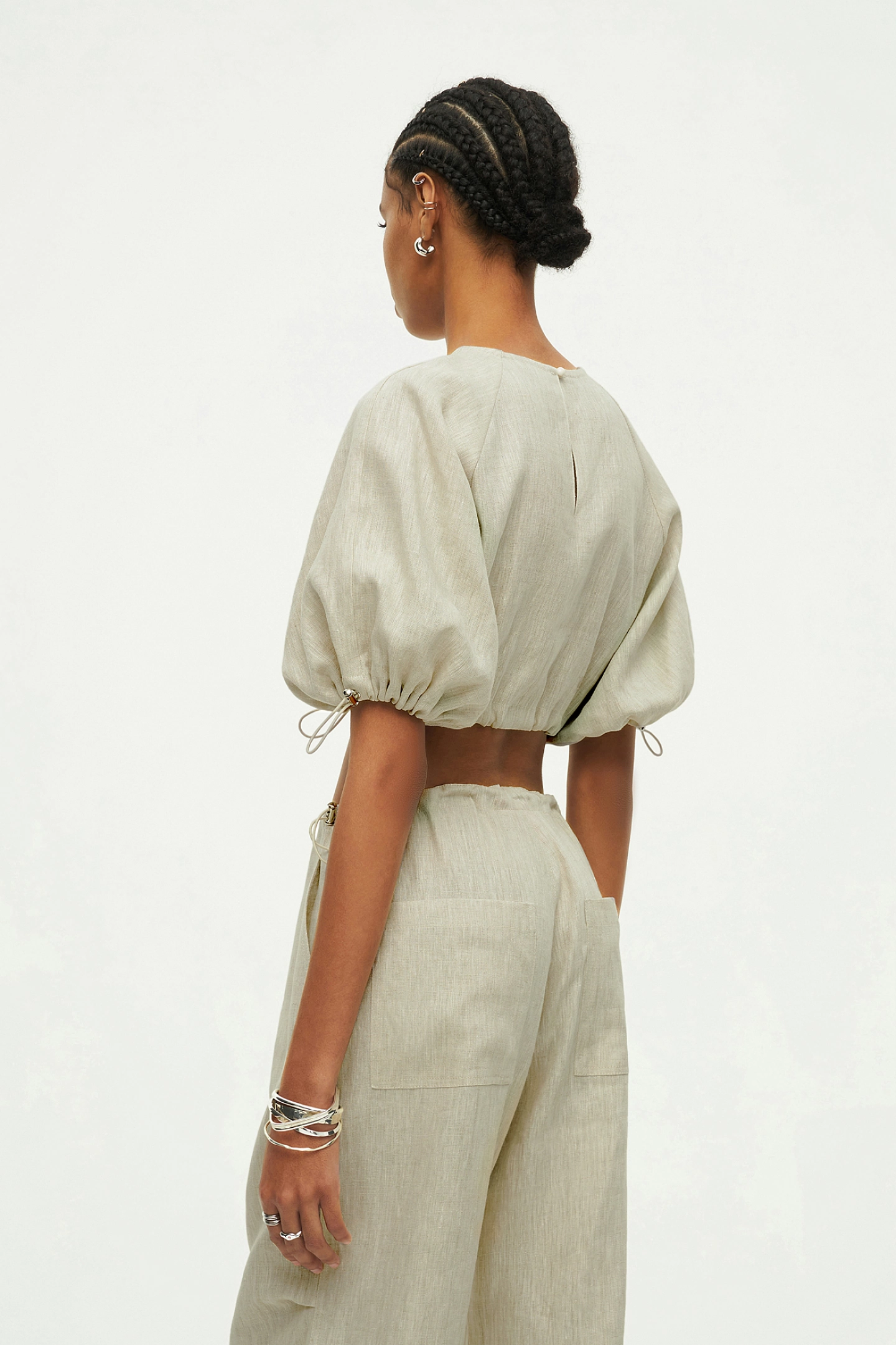 Топ укороченный из льна