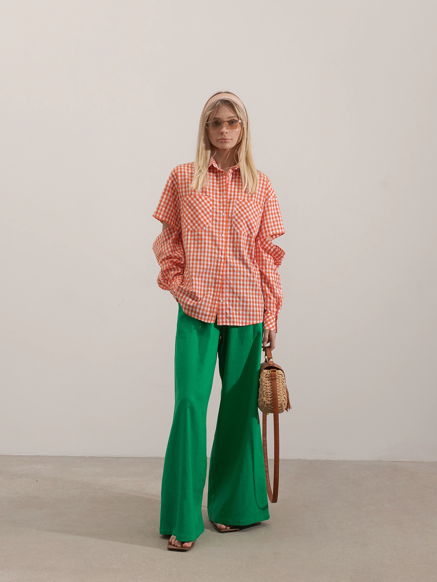 Рубашка с отстёгивающимися рукавами