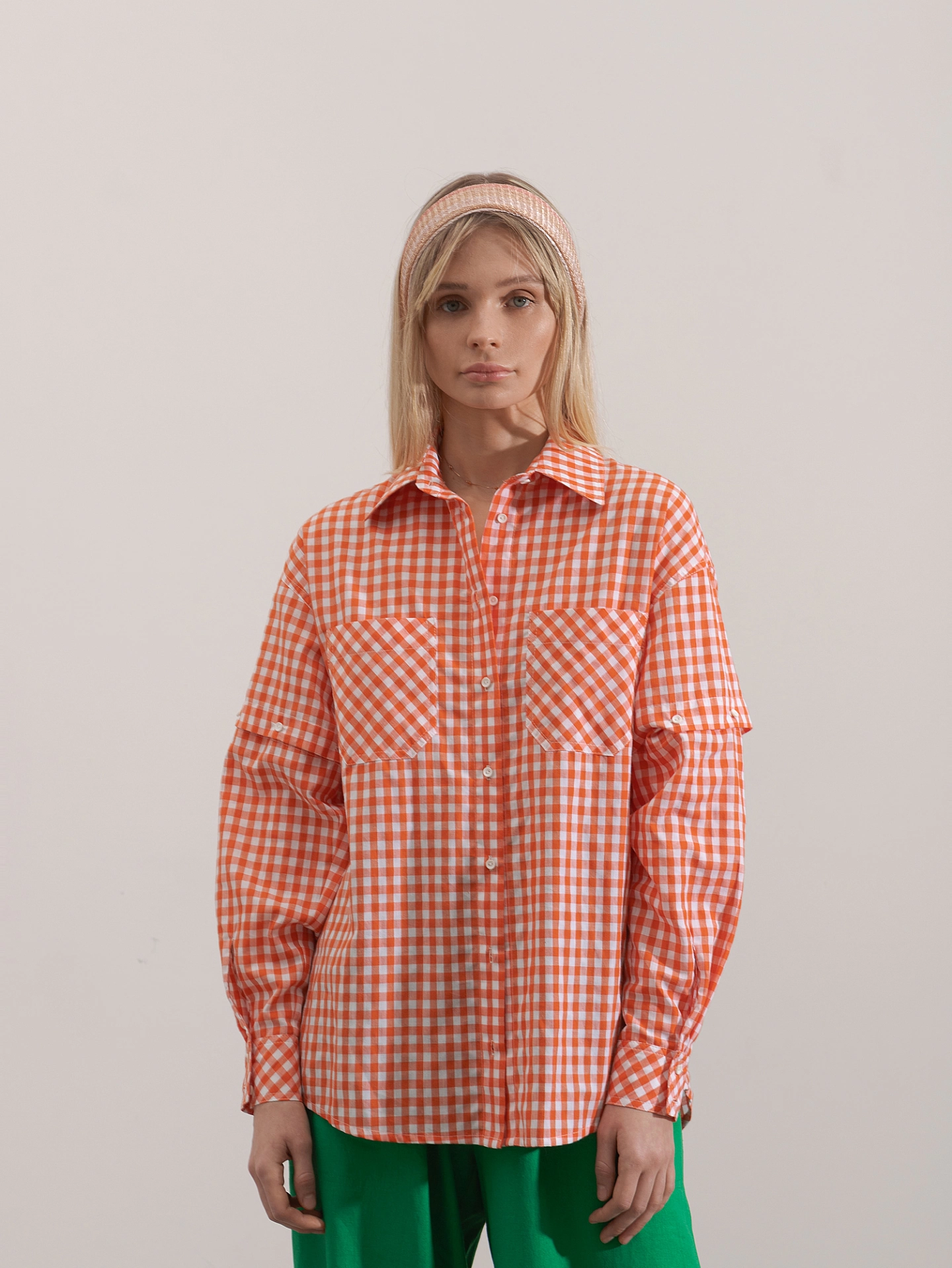 Рубашка с отстёгивающимися рукавами