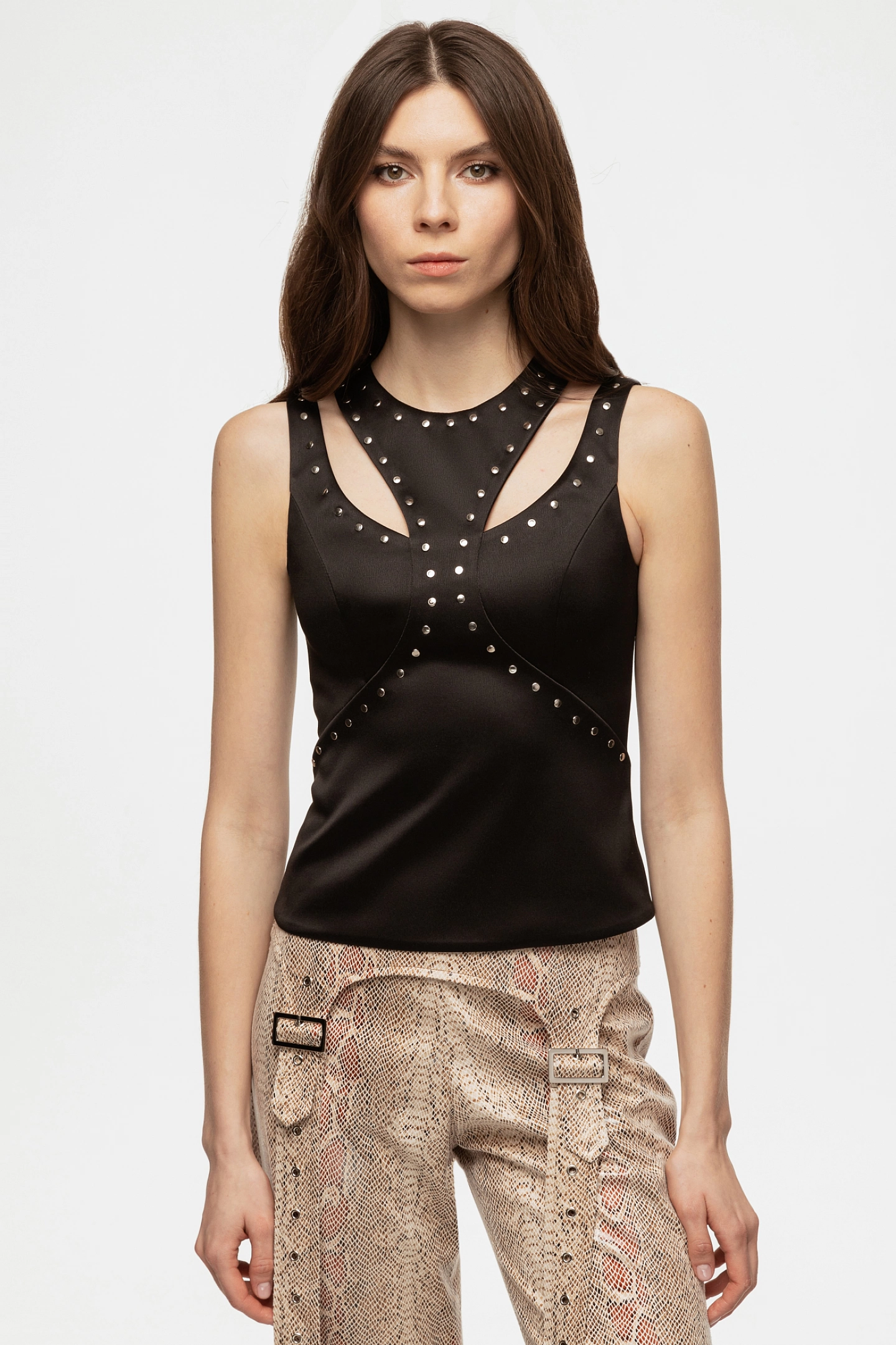 Топ корсетный с клёпками