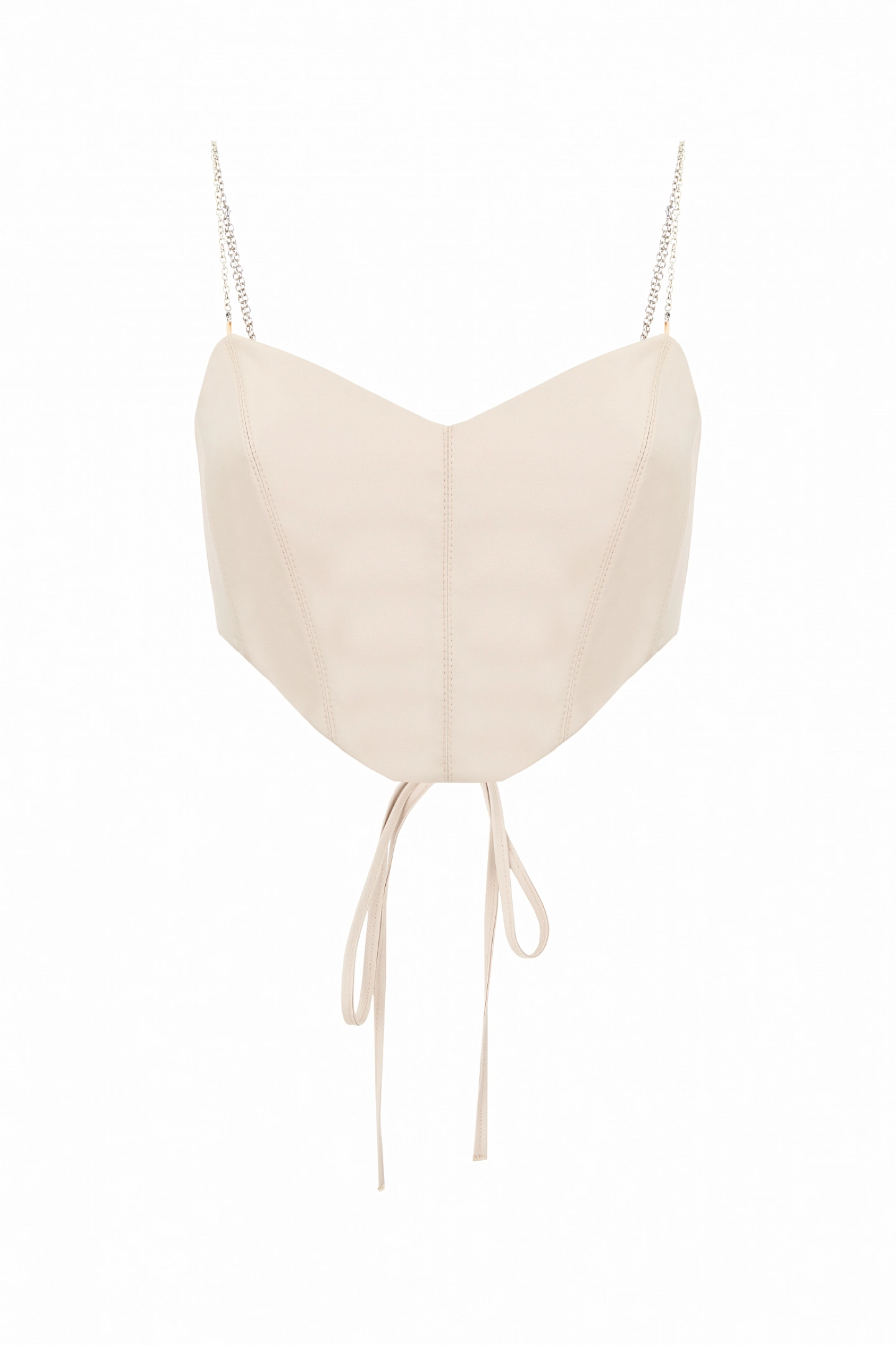 Lace-up bustier top
