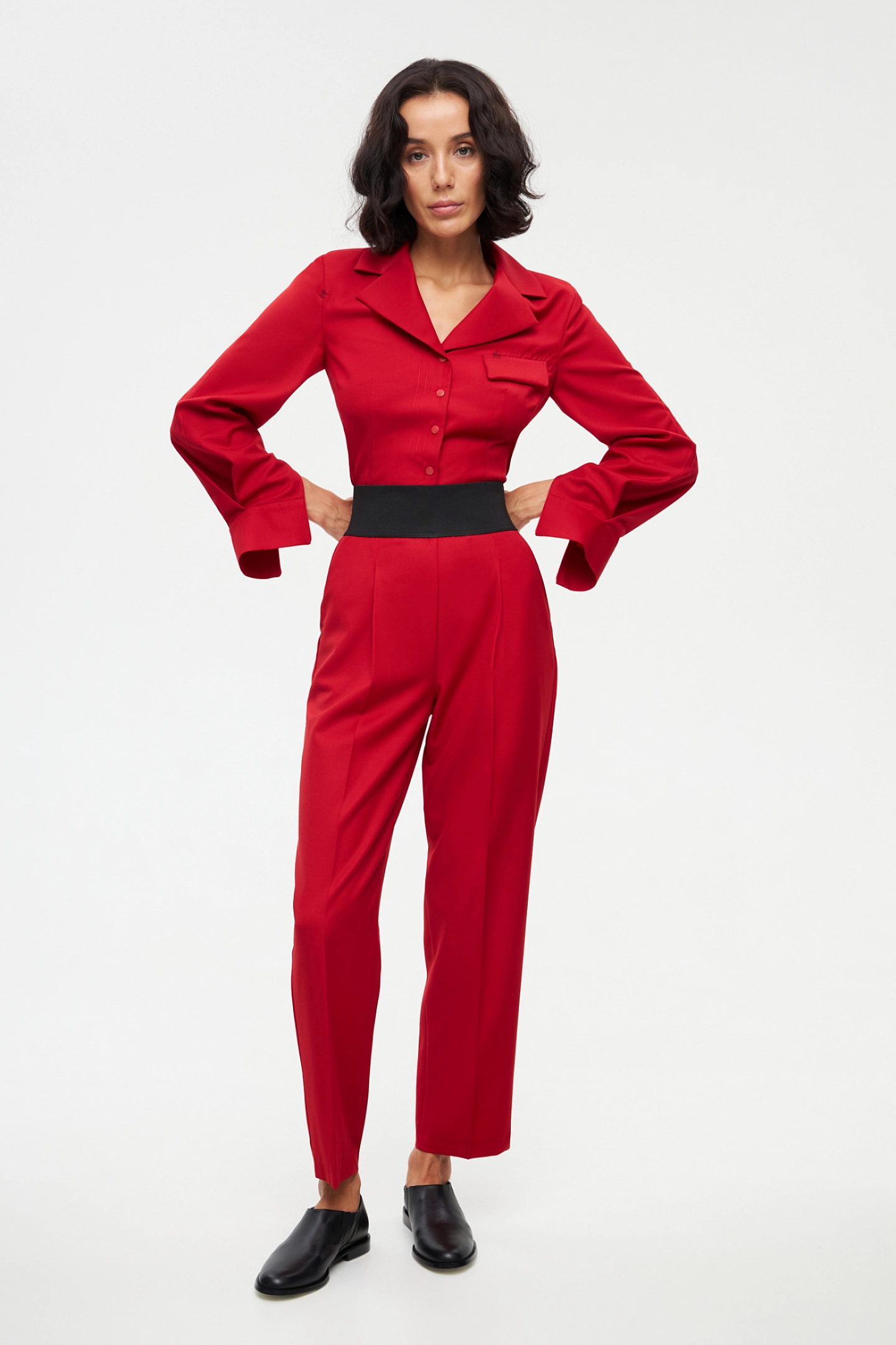 Рубашка из костюмной ткани