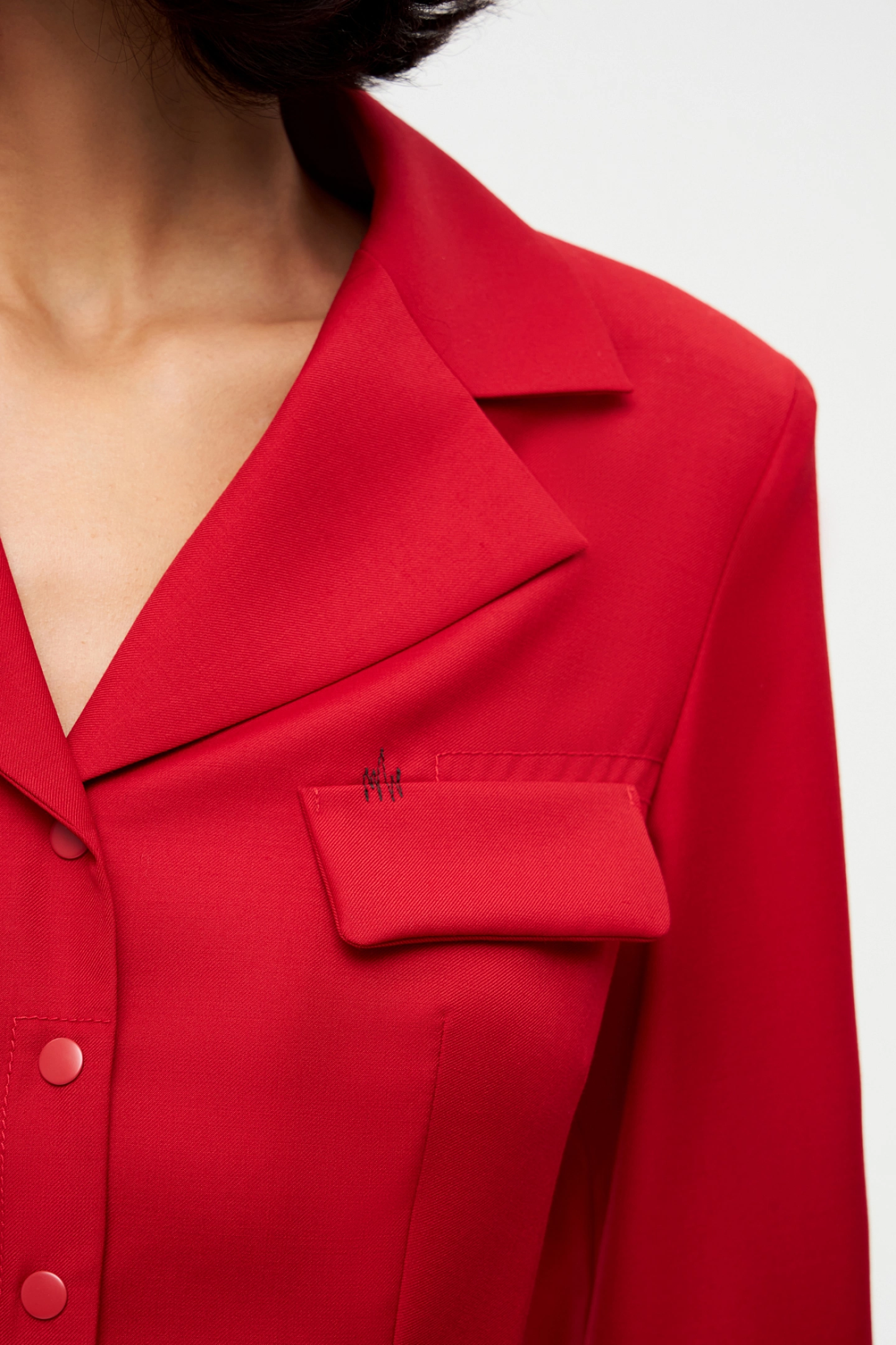 Рубашка из костюмной ткани