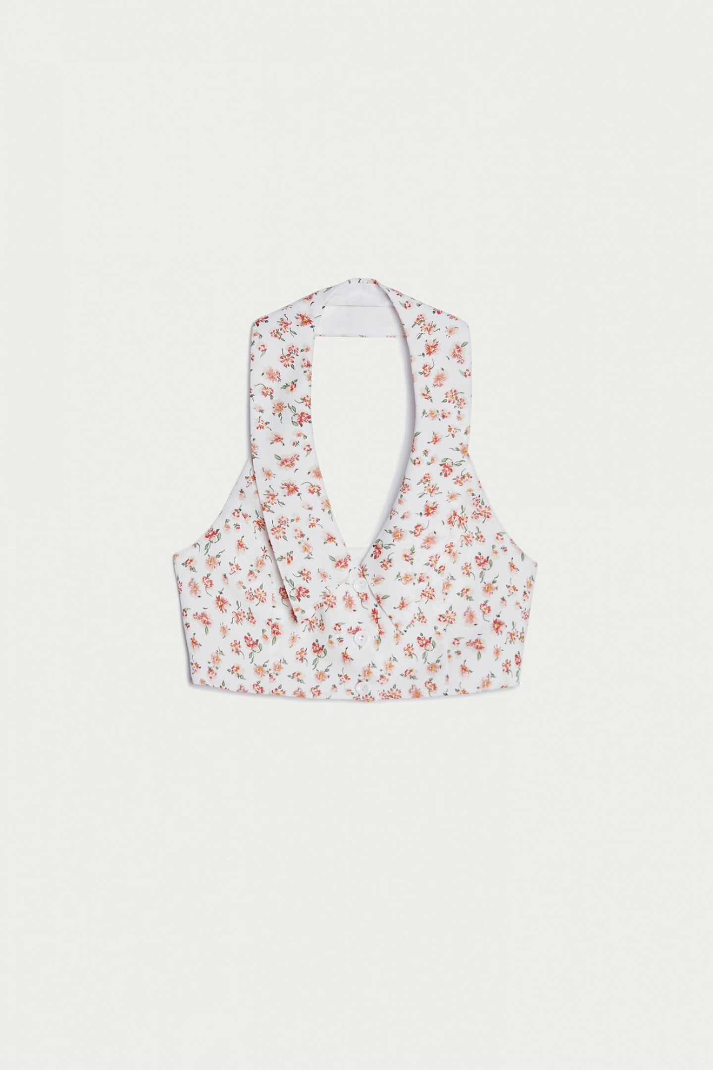 Топ с открытой спиной и воротником