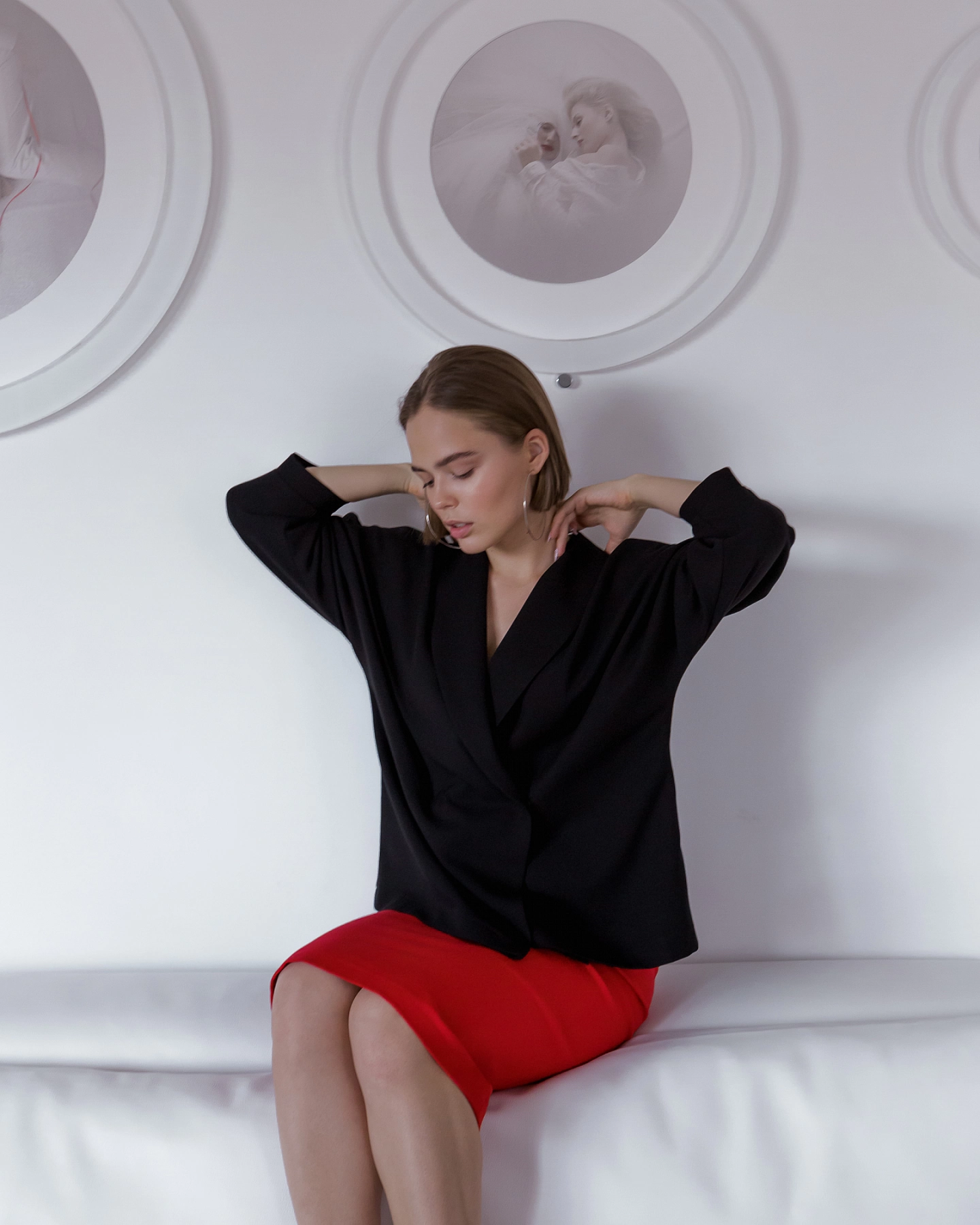 Блуза летучка с воротником шаль