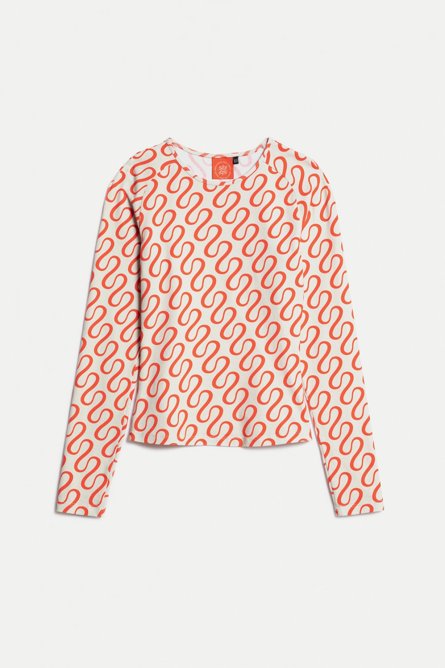 Лонгслив трикотажный с паттерном SHI-SHI