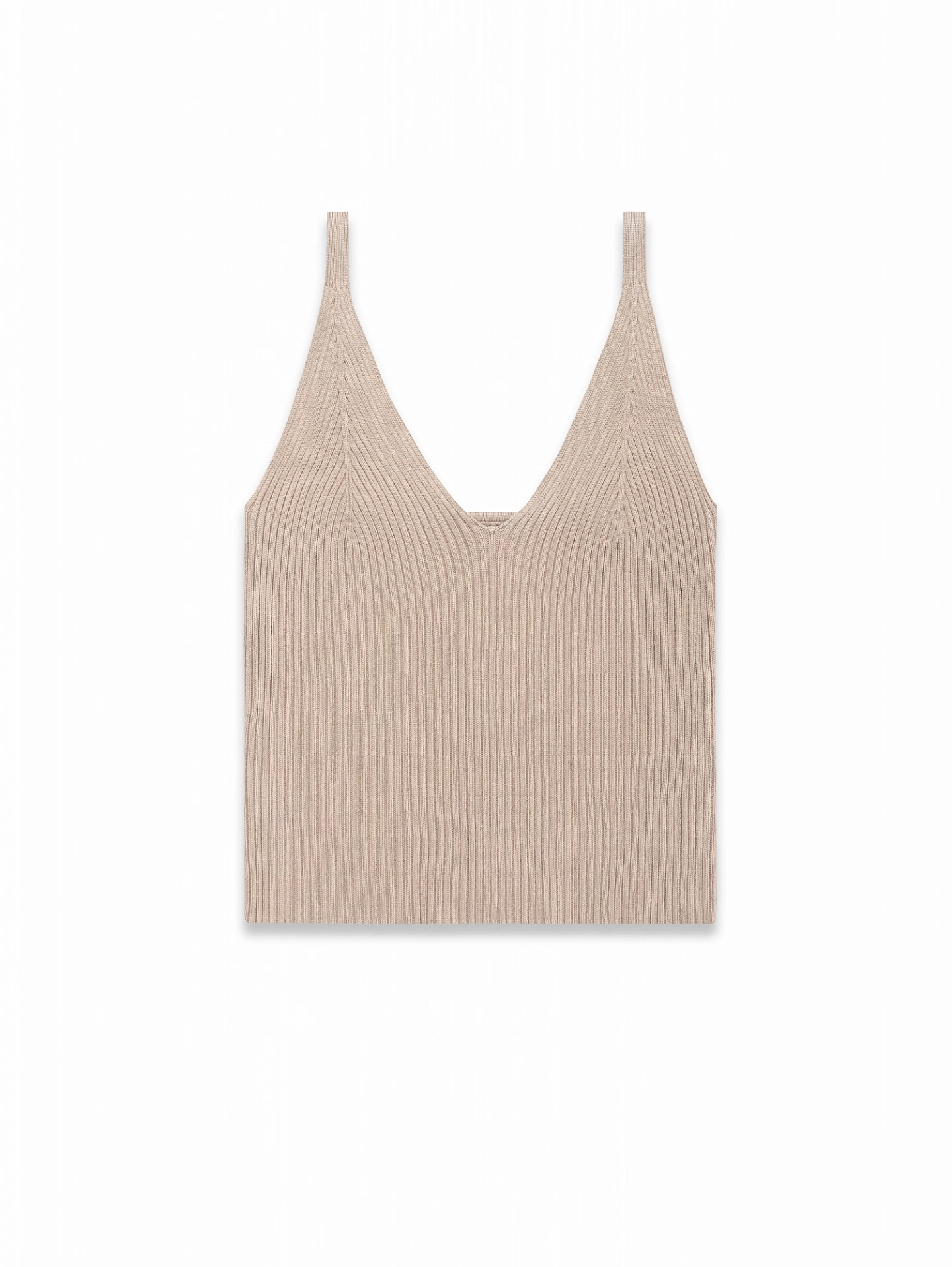 Топ вязаный на тонких бретелях