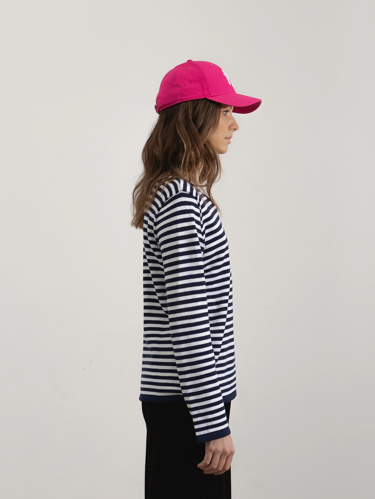 Джемпер вязаный полоса с длинным рукавом