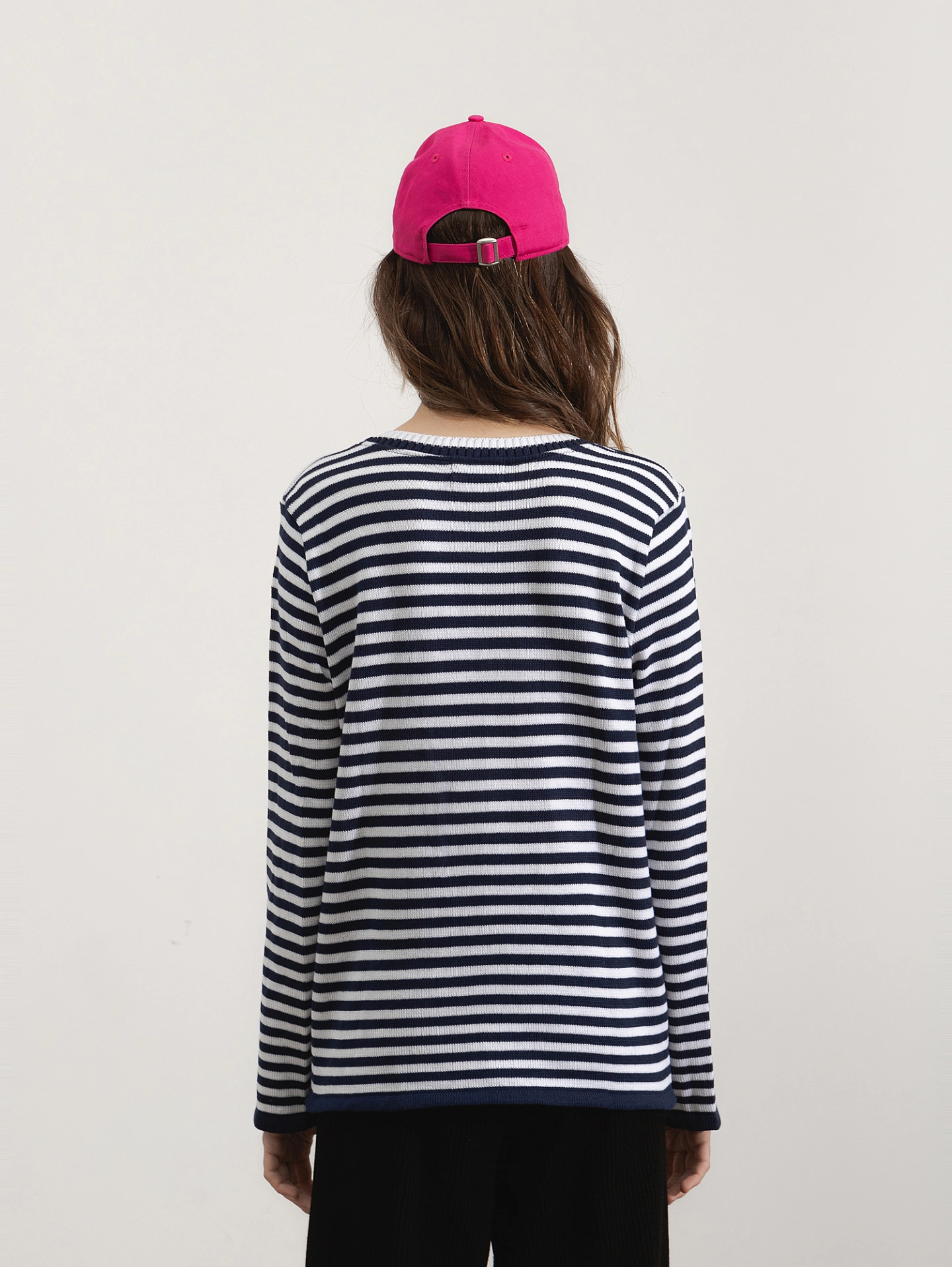 Джемпер вязаный полоса с длинным рукавом