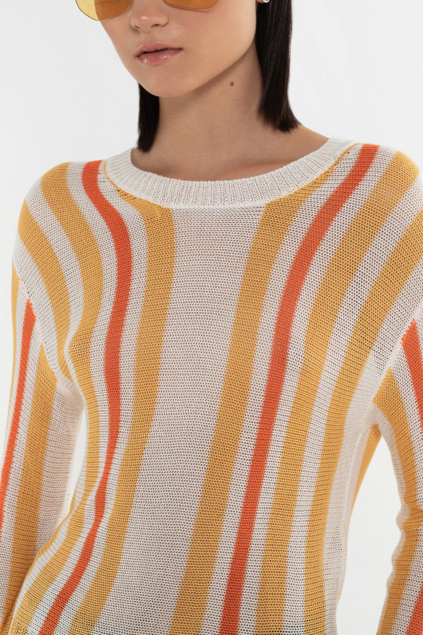 Джемпер вязаный в полоску