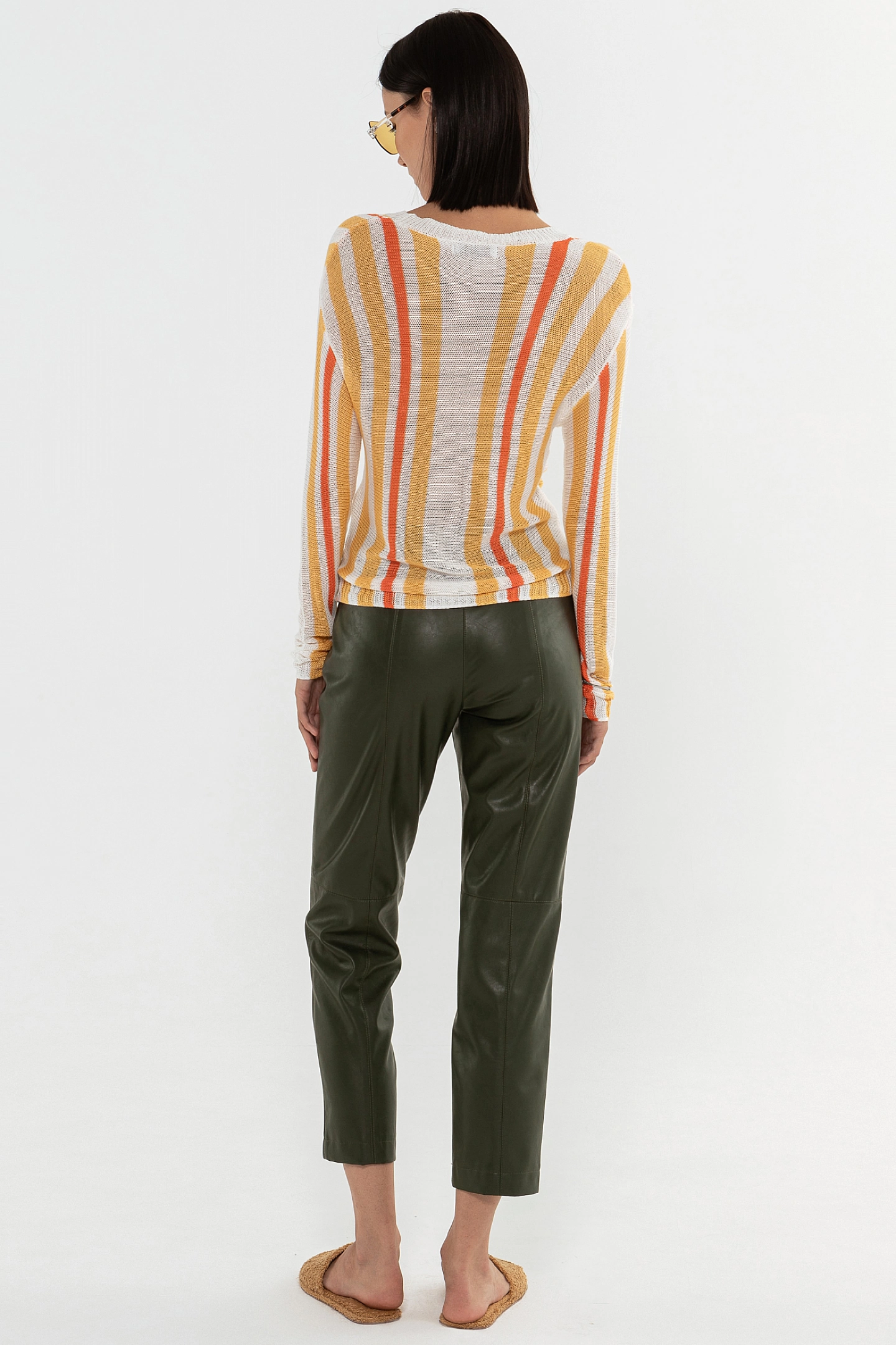 Джемпер вязаный в полоску