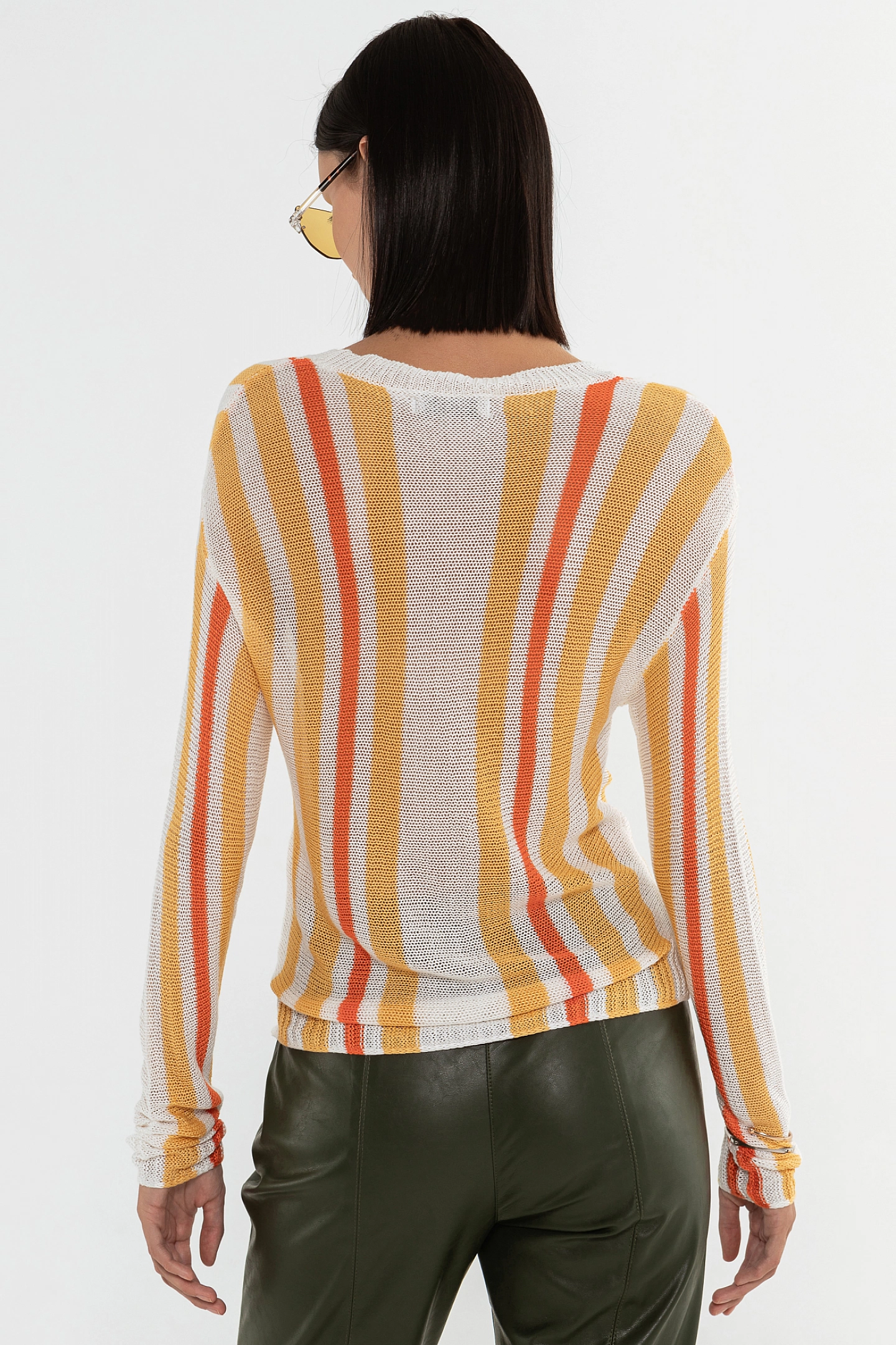 Джемпер вязаный в полоску