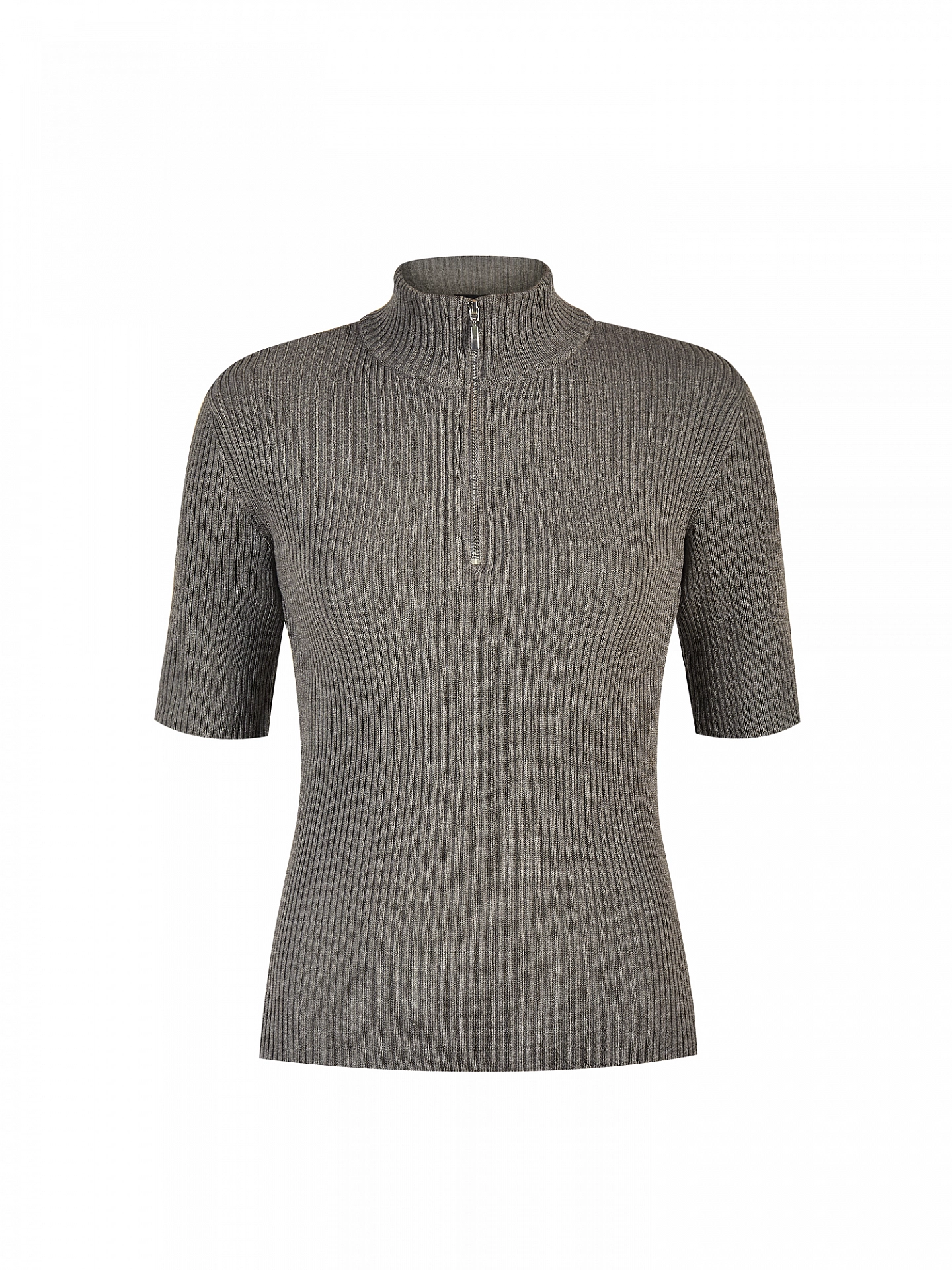 Футболка с воротником на молнии