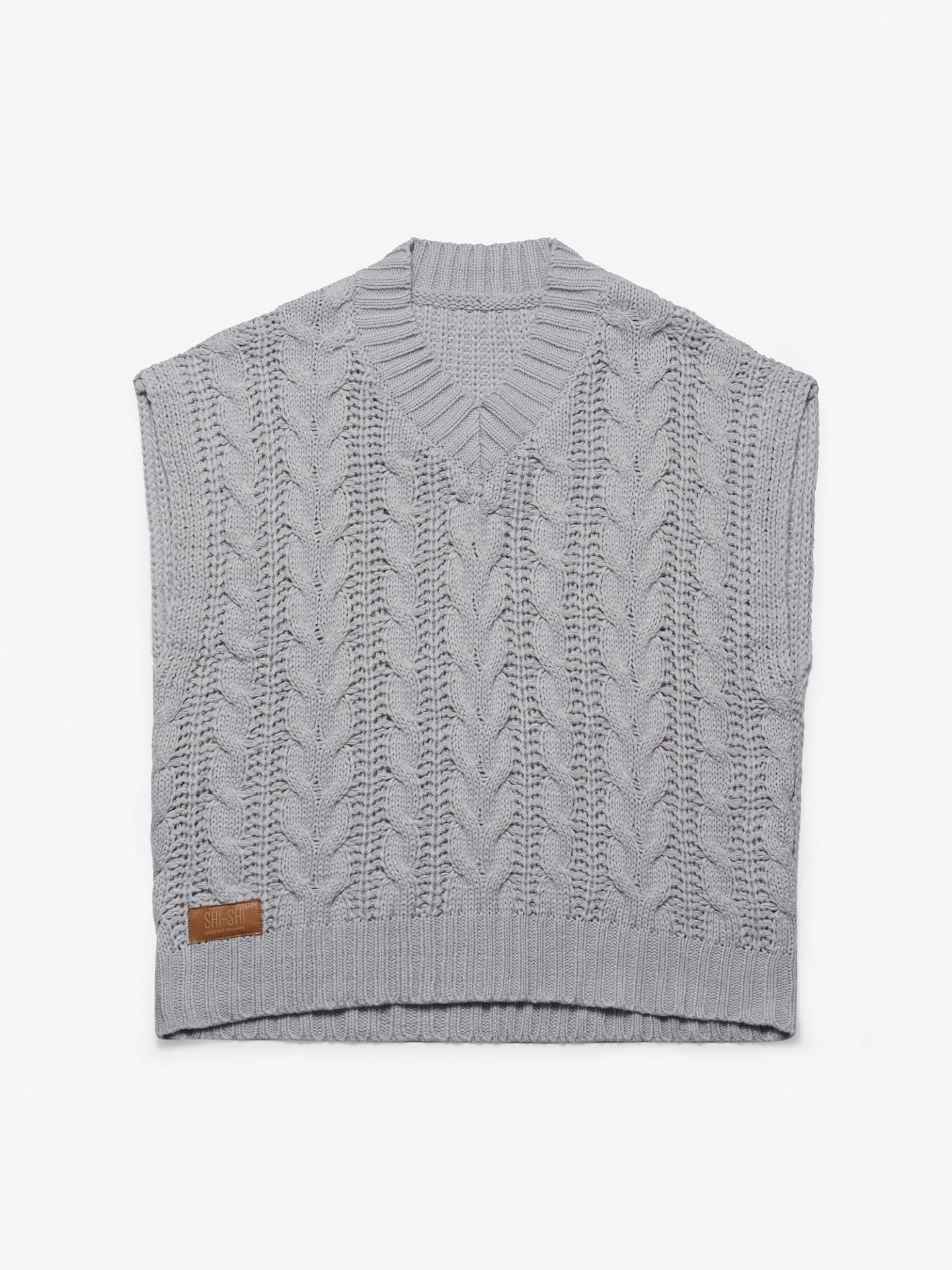 Жилет крупной вязки