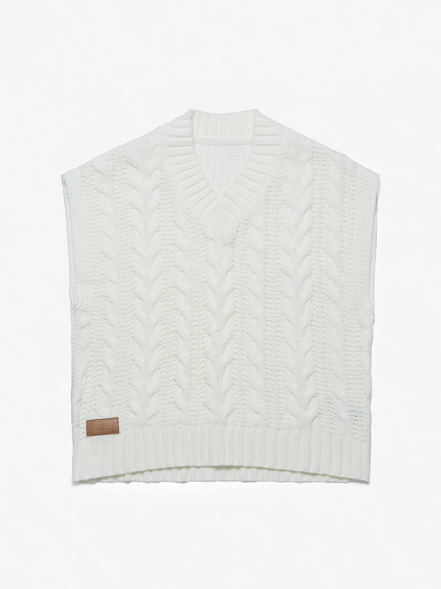 Жилет крупной вязки