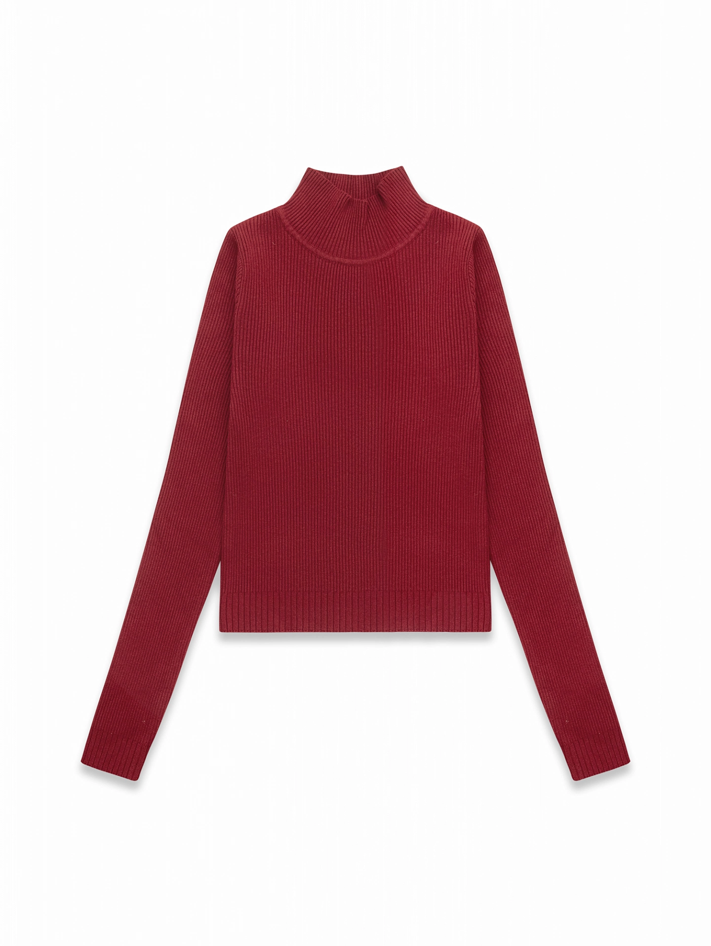 Водолазка вязаная укороченная со стойкой