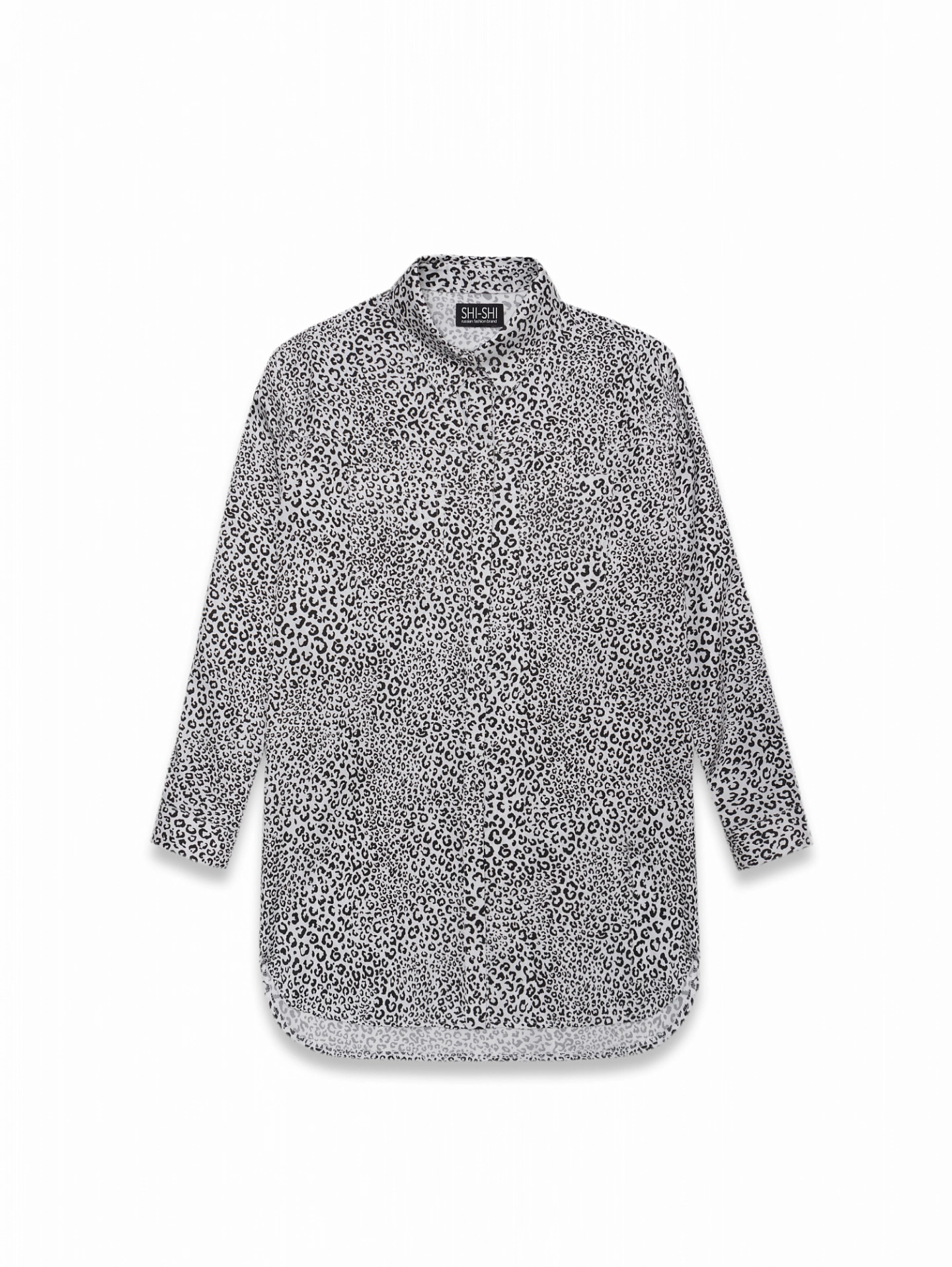 Рубашка со спущенным плечом и кокеткой