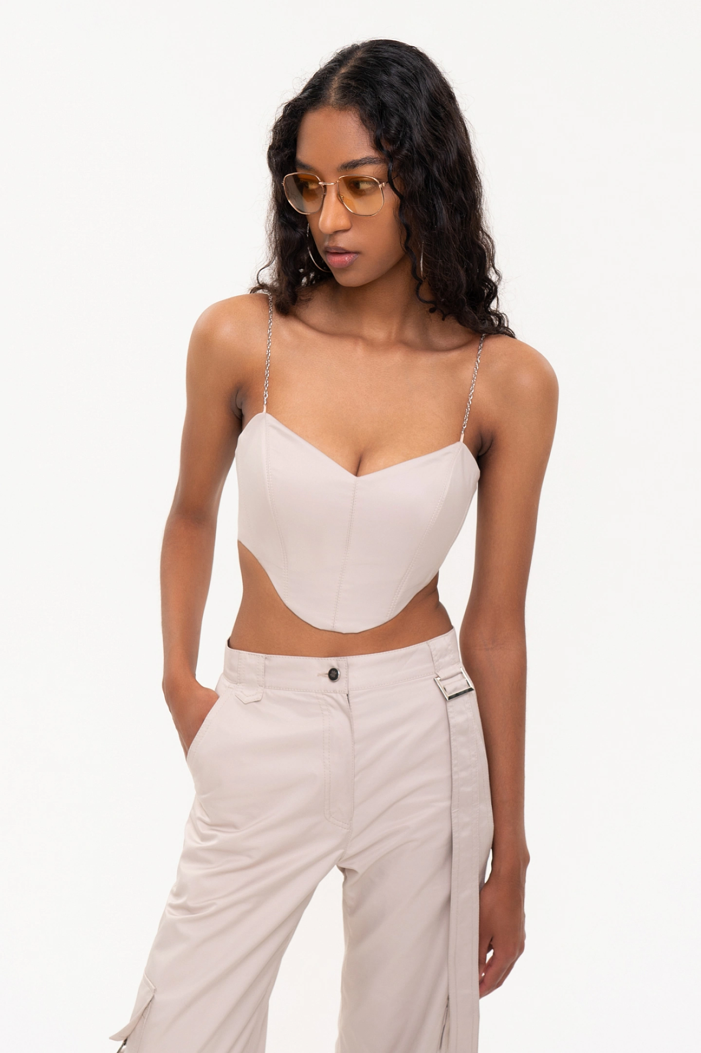 Lace up bustier top on sale