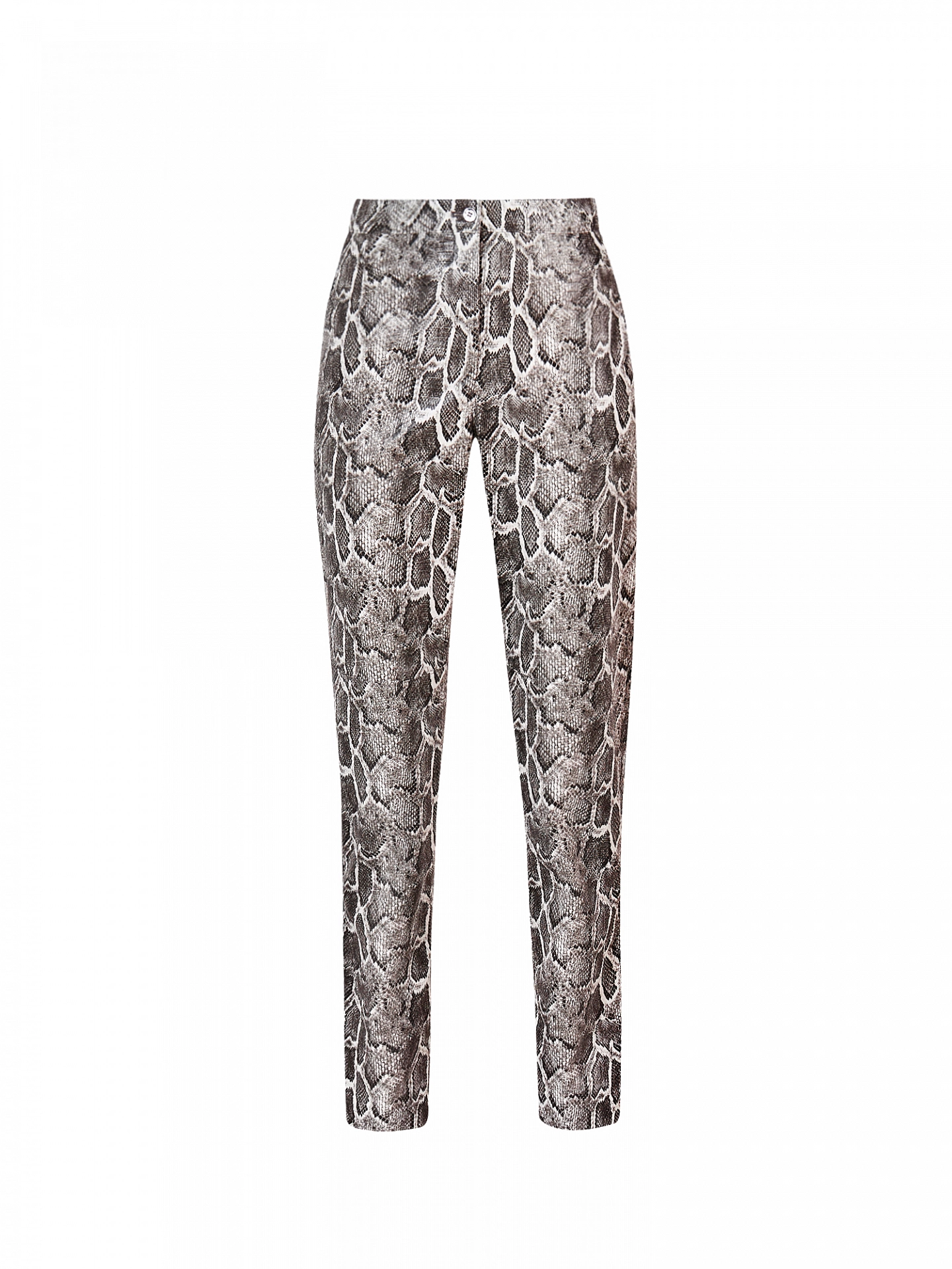 Брюки из эко-кожи с разрезами