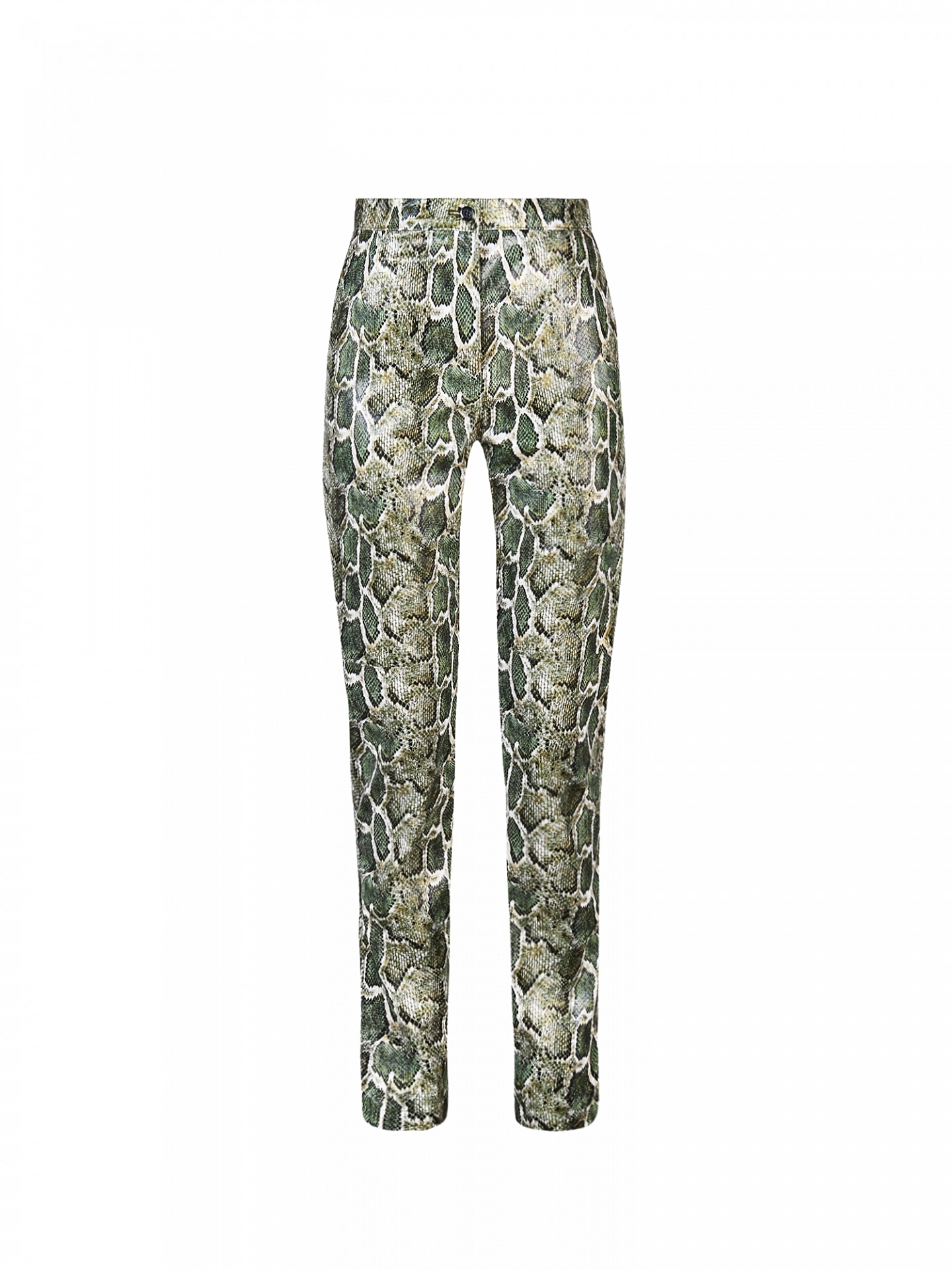 Брюки из эко-кожи с разрезами