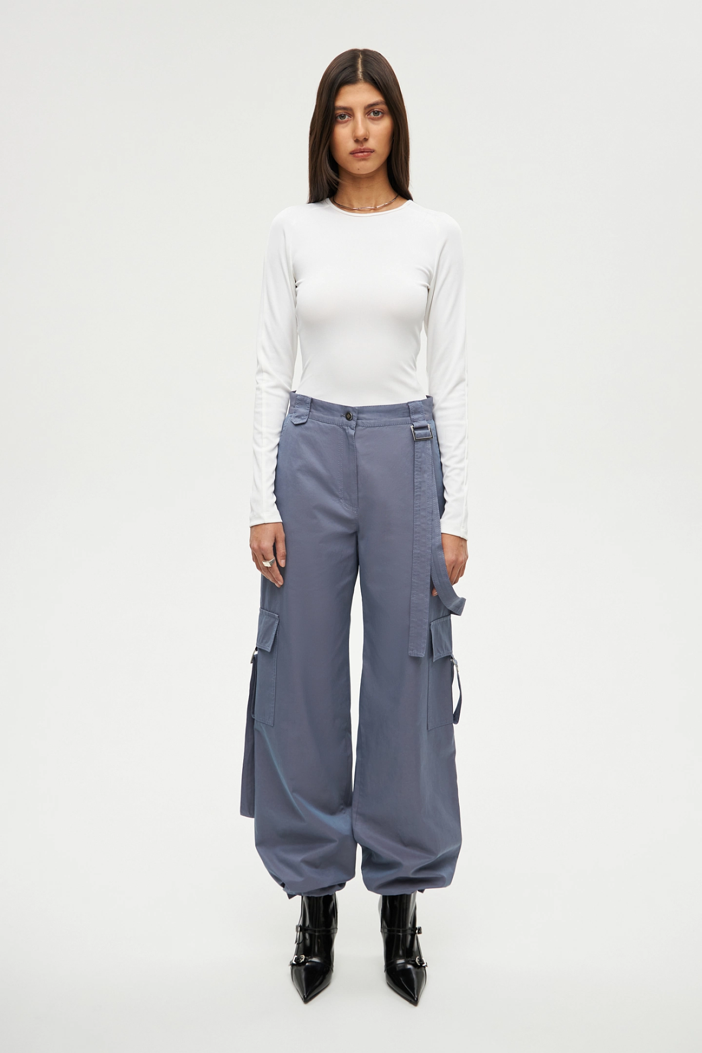 Брюки - карго из хлопковой ткани