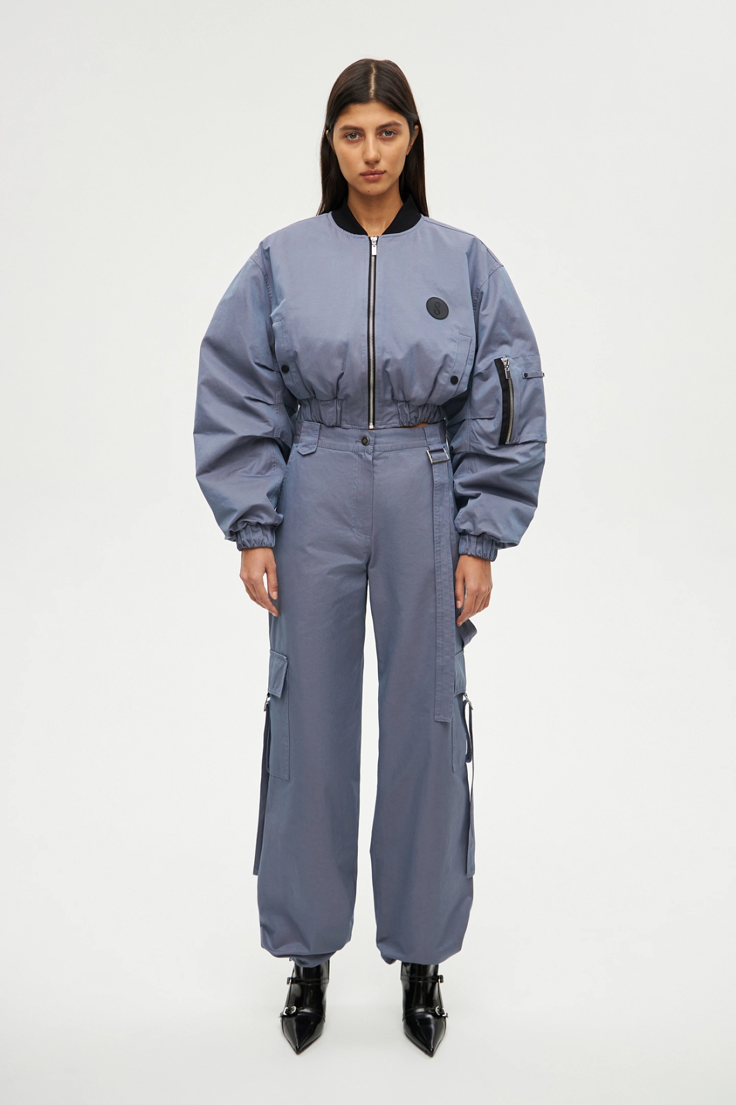 Брюки - карго из хлопковой ткани