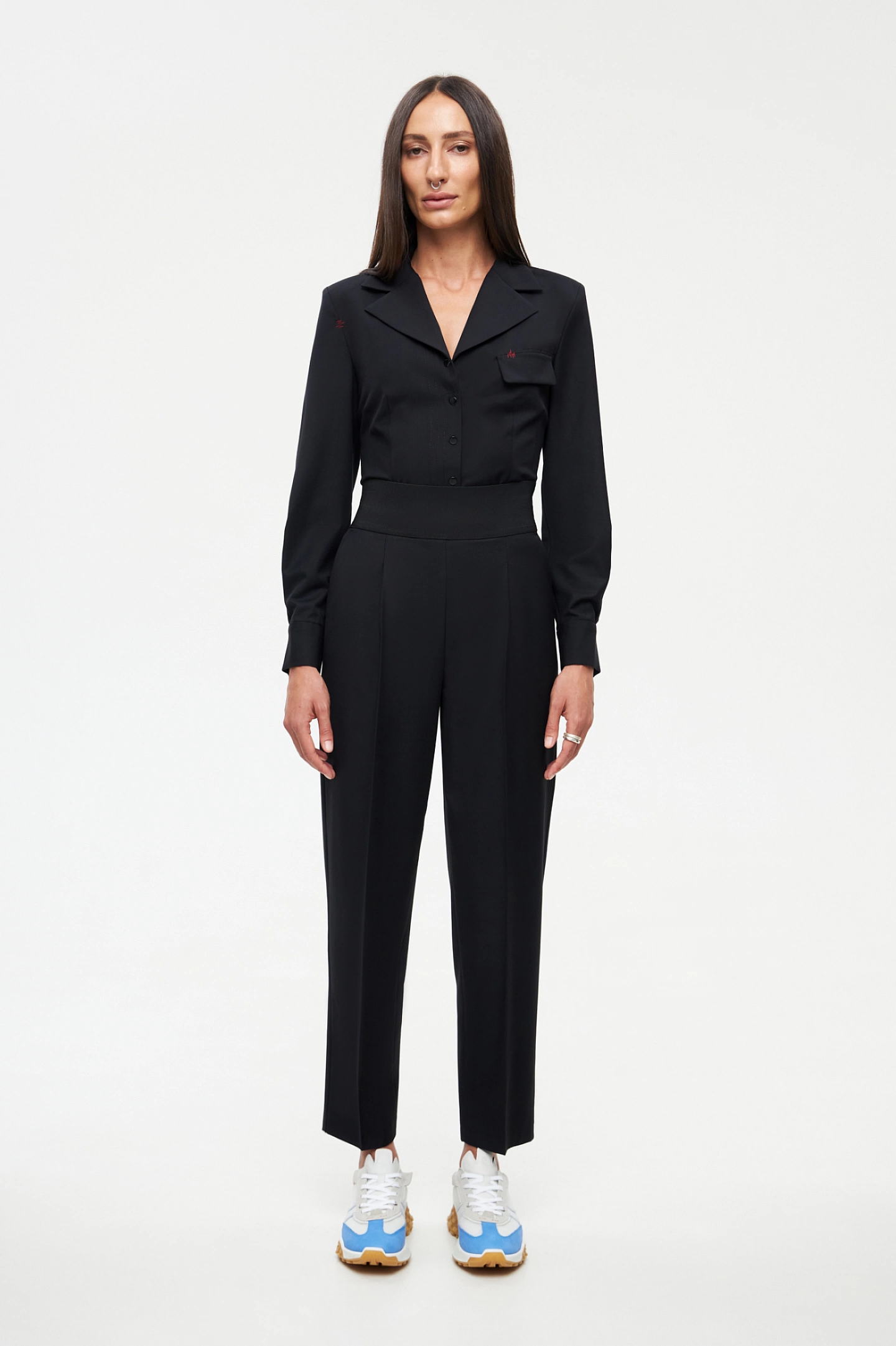 Banana pants with a wide elastic band