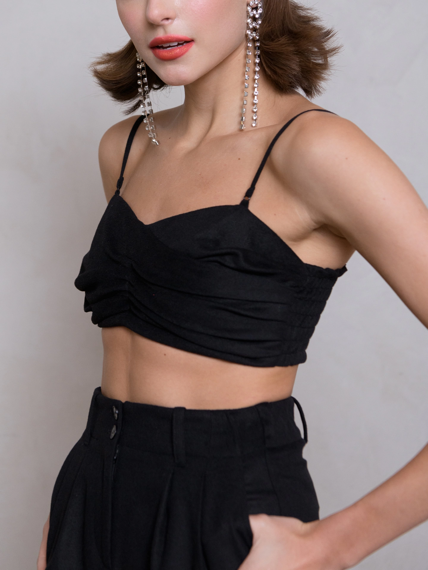 Брюки бананы без пояса