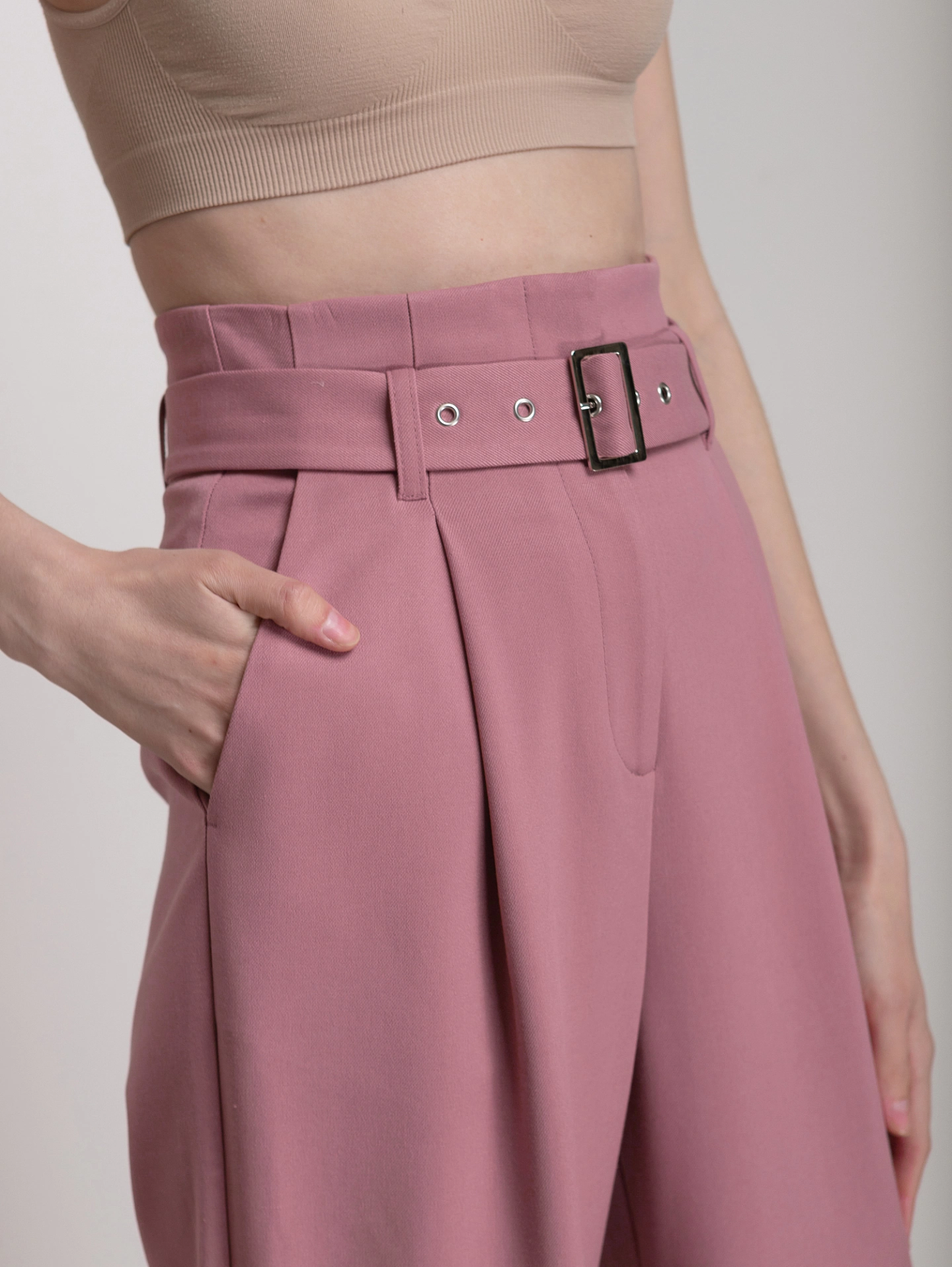 Брюки - трубы со съёмным поясом