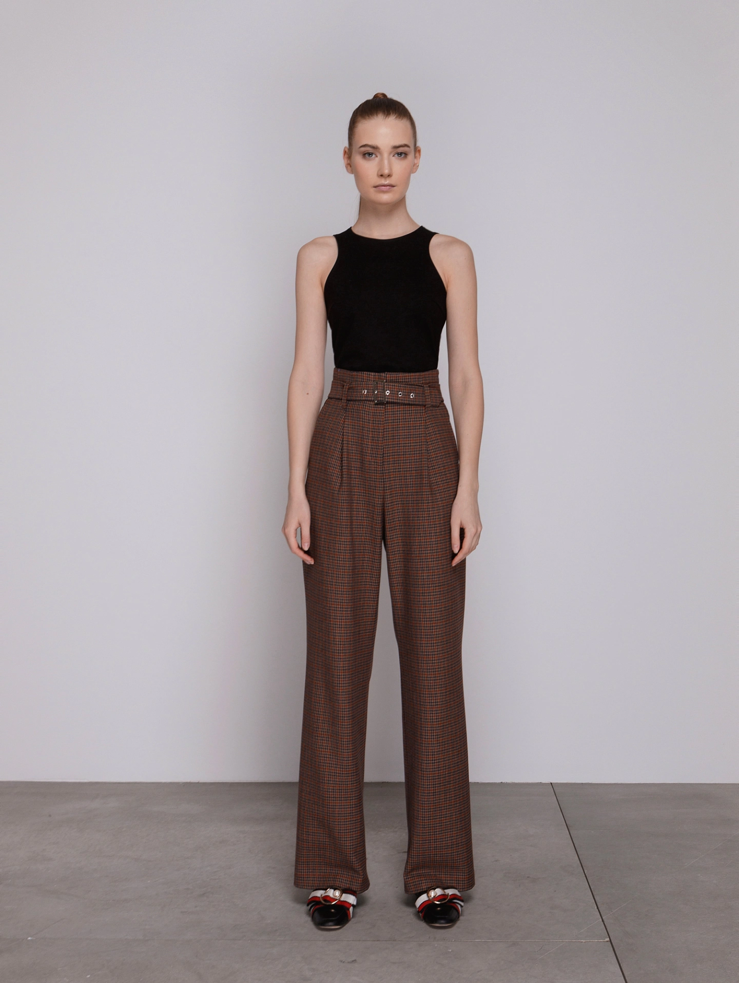 Брюки - трубы со съёмным поясом