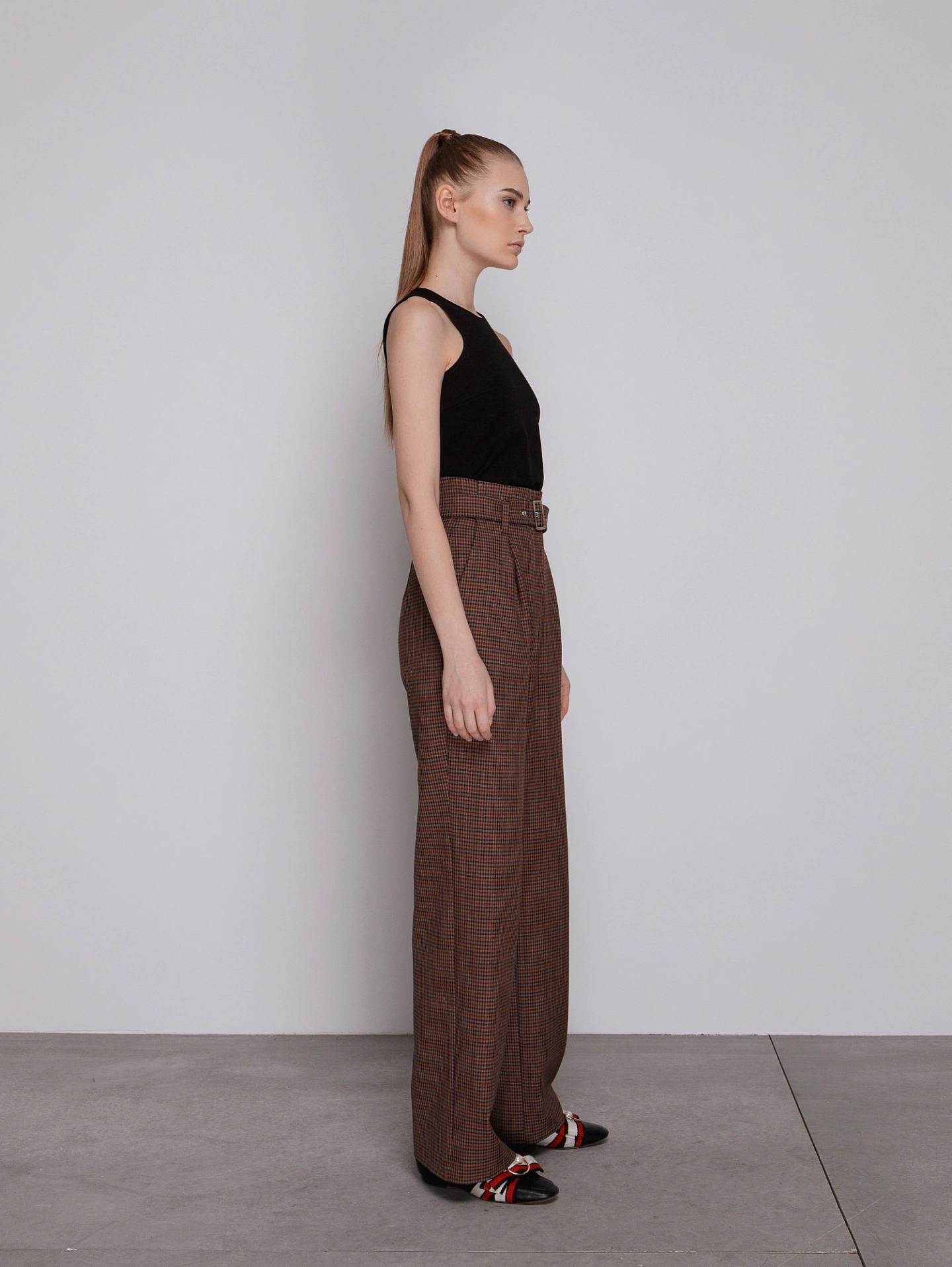 Брюки - трубы со съёмным поясом