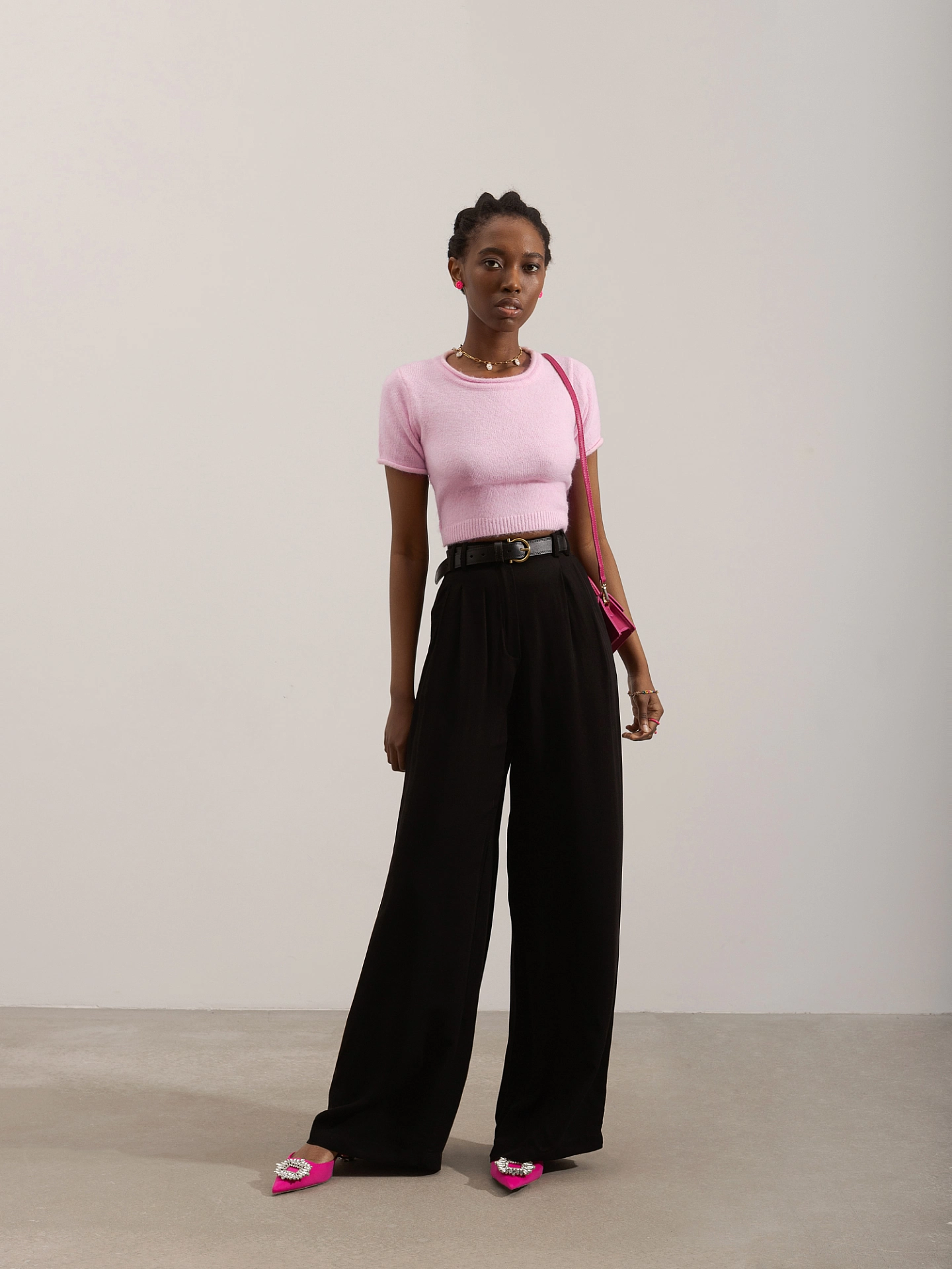 Брюки с двумя складками