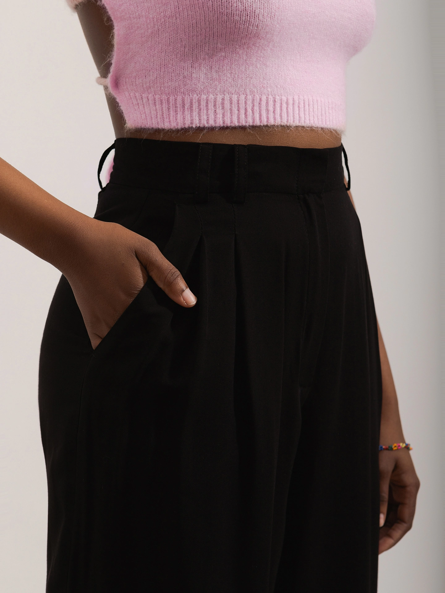 Брюки с двумя складками