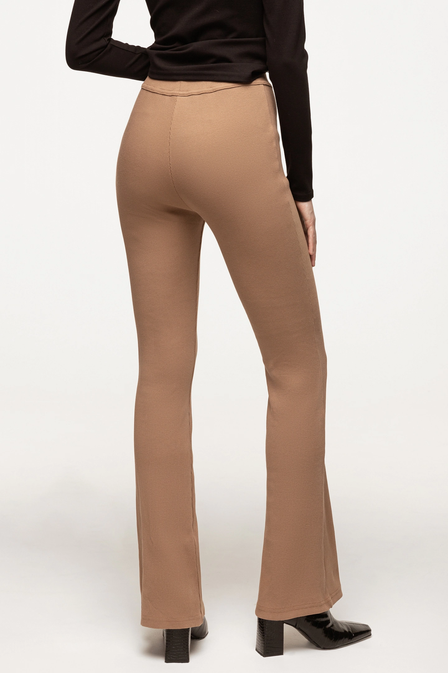 Брюки клёш трикотажные
