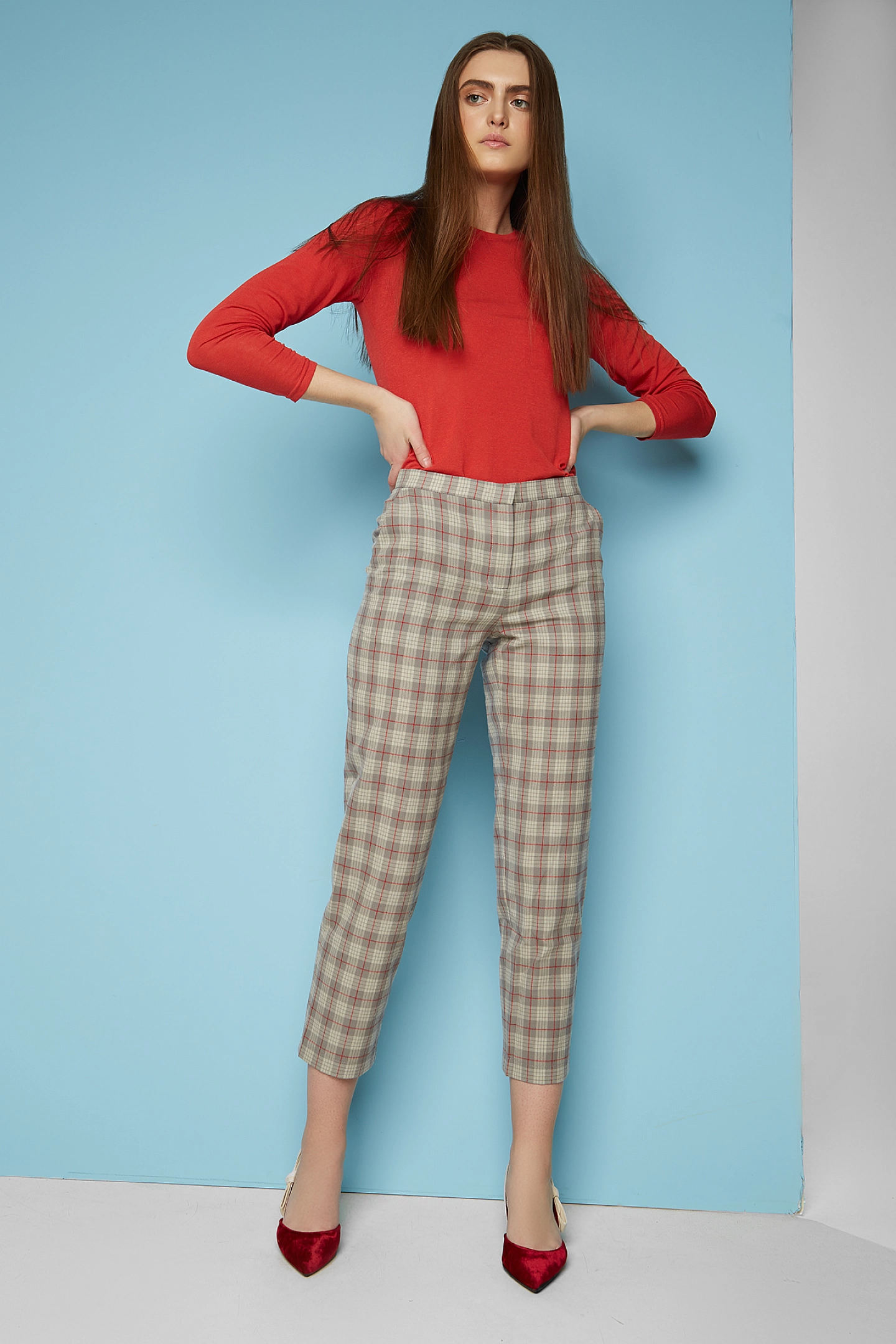 Брюки с узким поясом