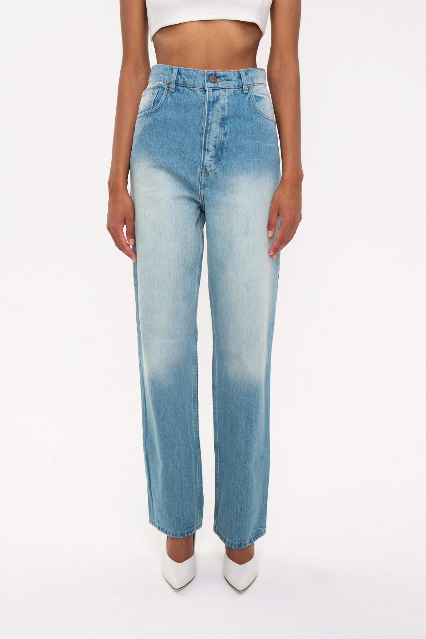 Джинсы с потёртостями