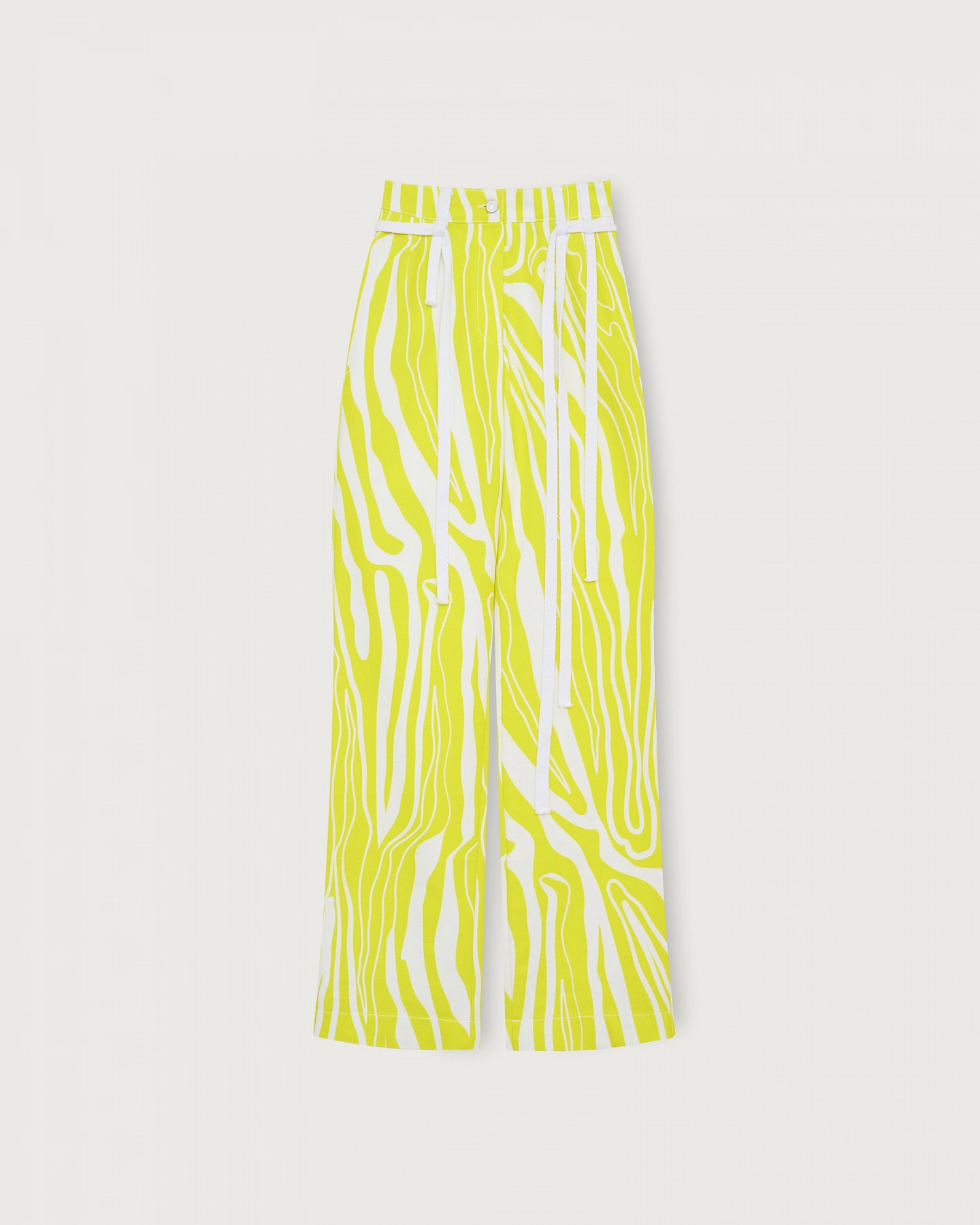 Straight pants with straps