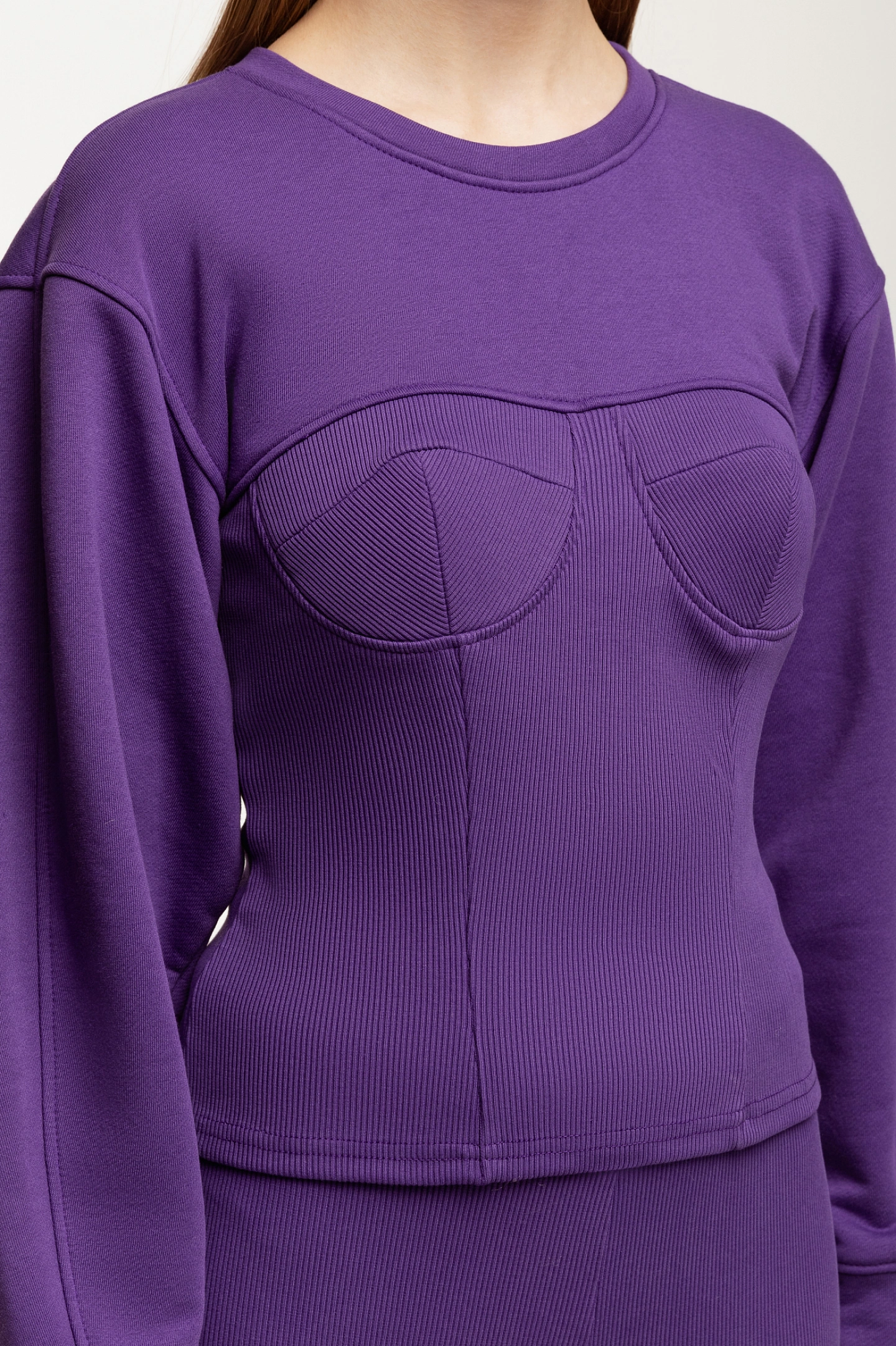 Свитшот с корсетным лифом