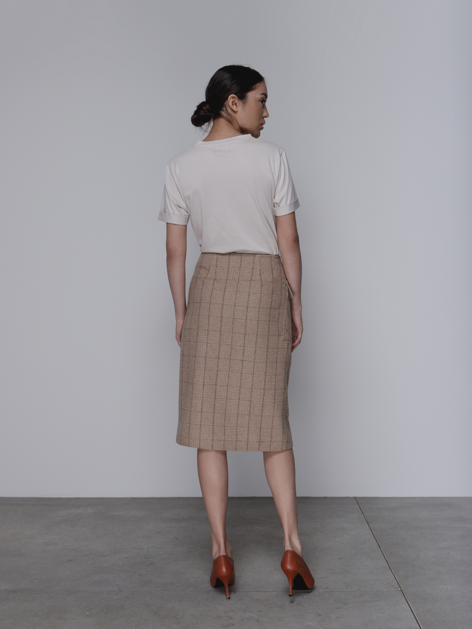 スナップ一覧 nuyuh line cutting wrap skirt - スカート