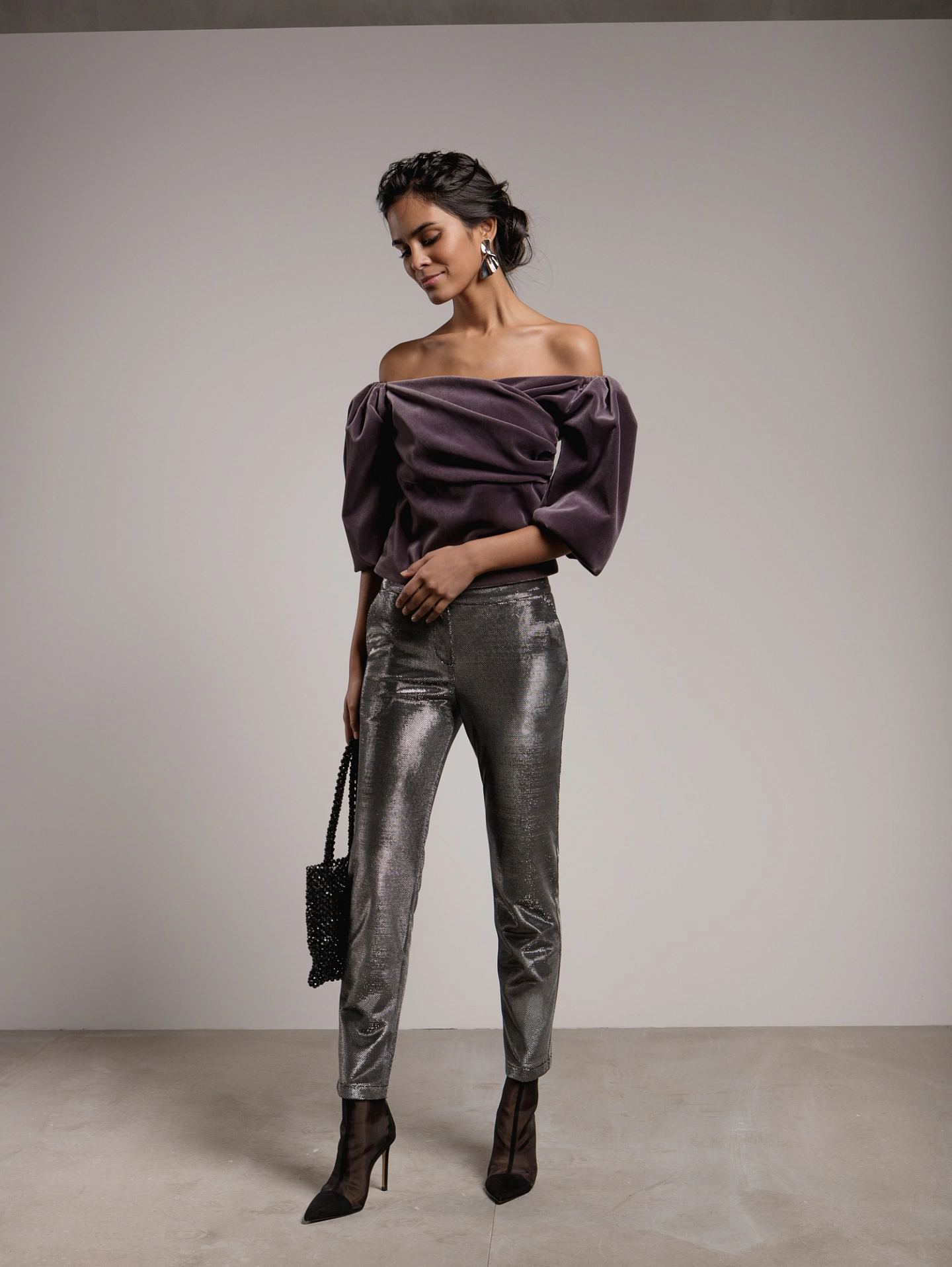 Брюки узкие укороченные