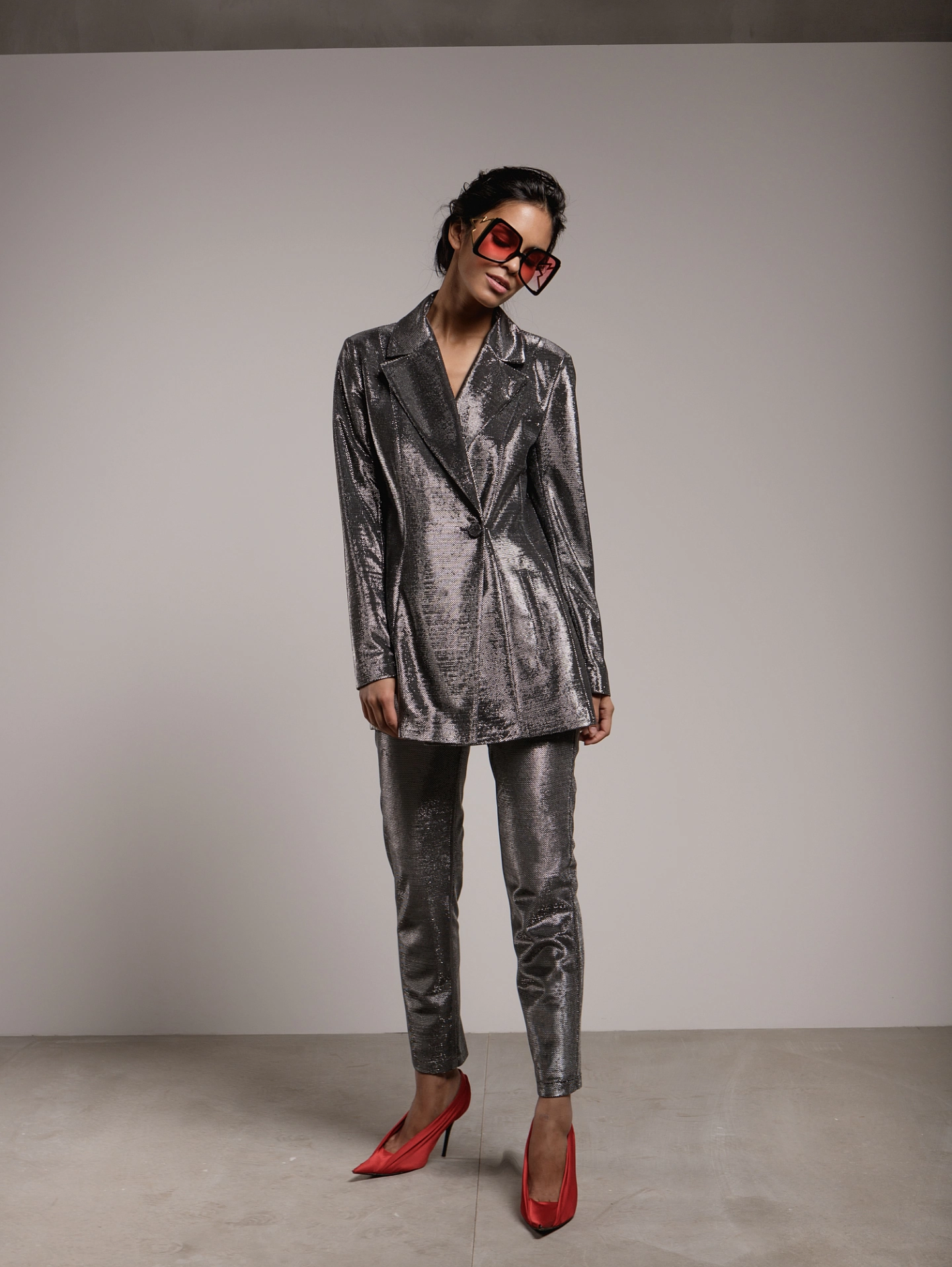 Брюки узкие укороченные