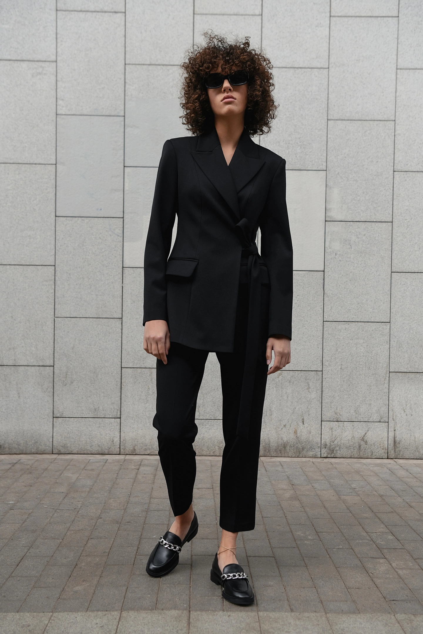 Жакет с завязками на талии