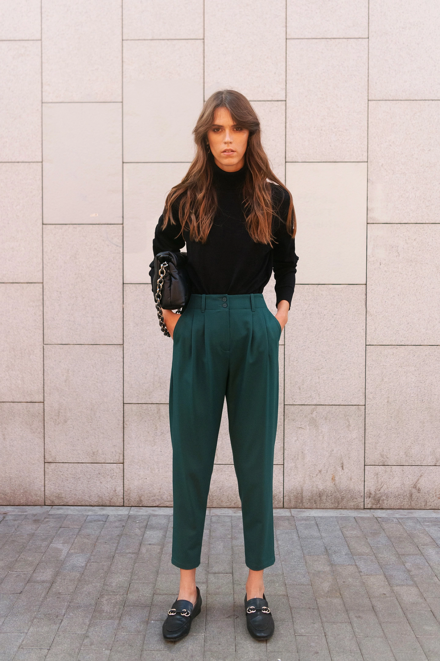 Брюки бананы без пояса