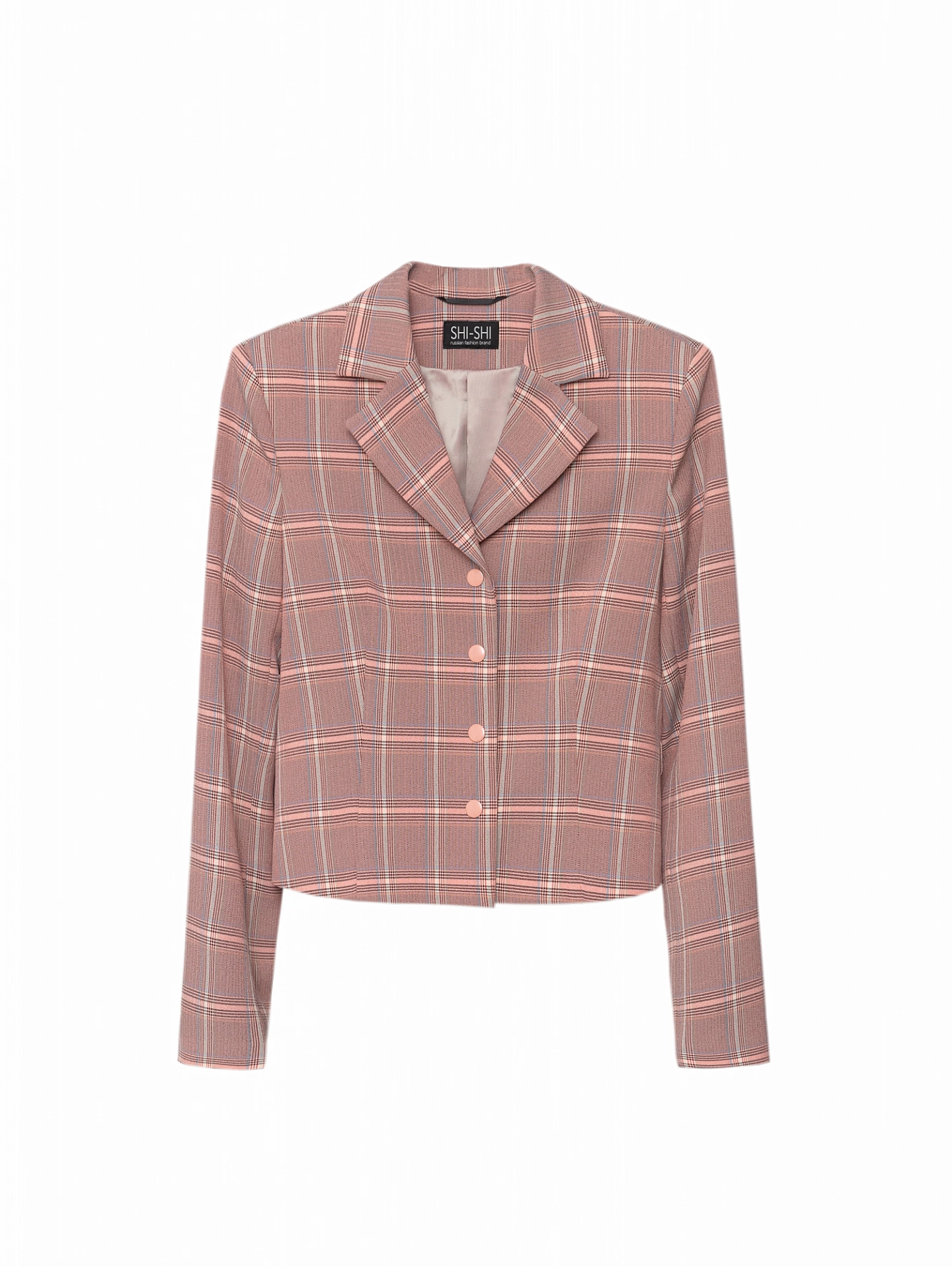 Жакет укороченный на кнопках и брюки мужского типа