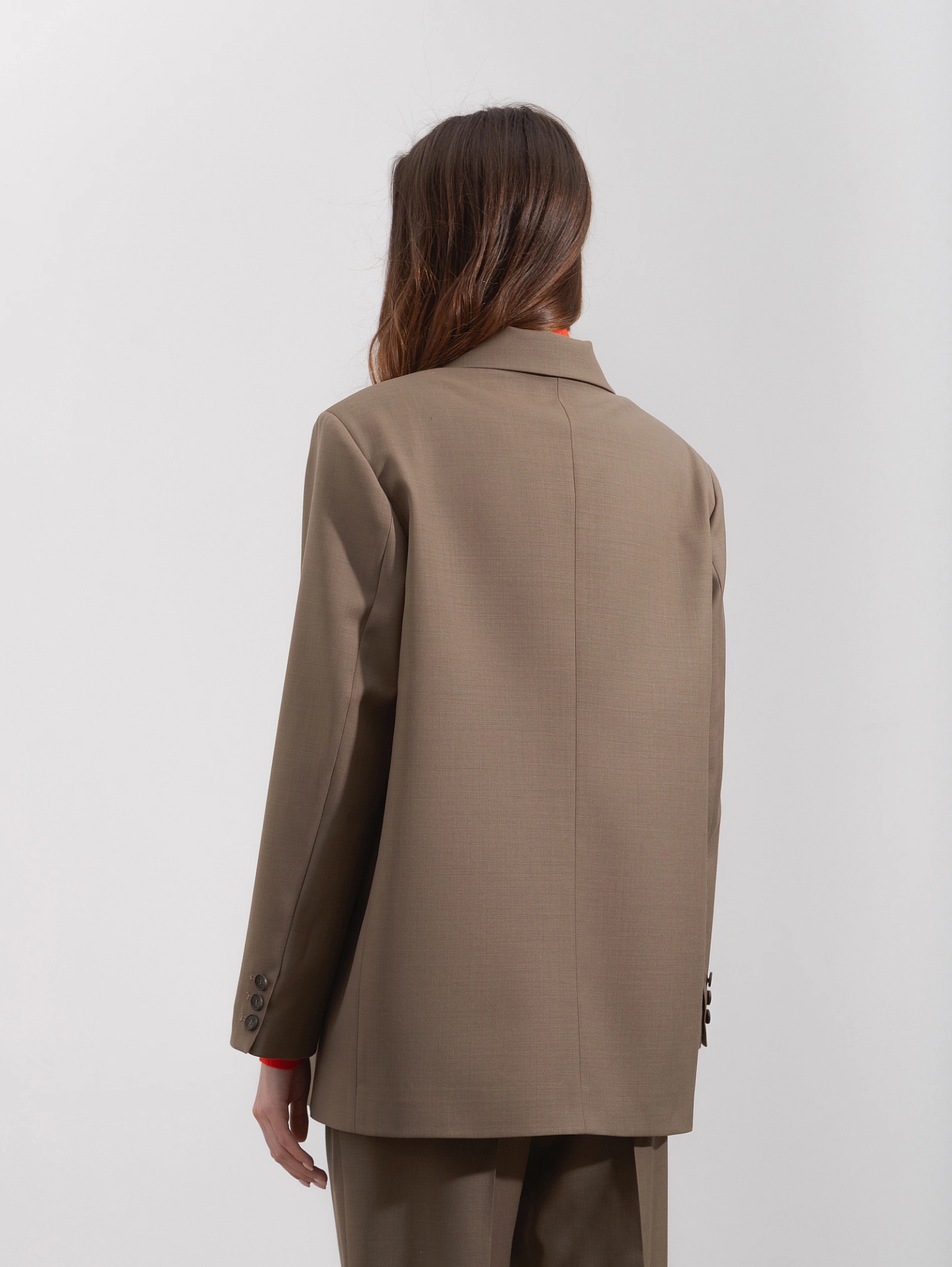 Жакет оверсайз на 3 пуговицах и брюки прямые с высокой посадкой