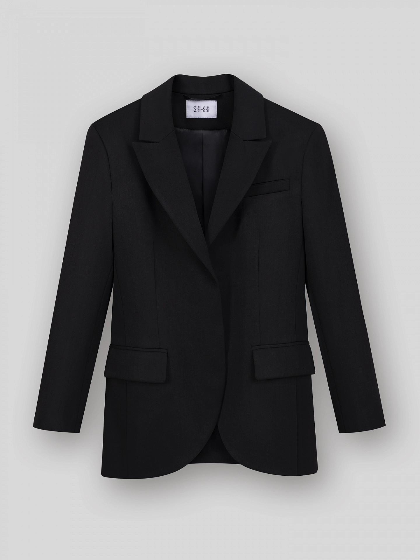 Жакет однобортный с широким поясом