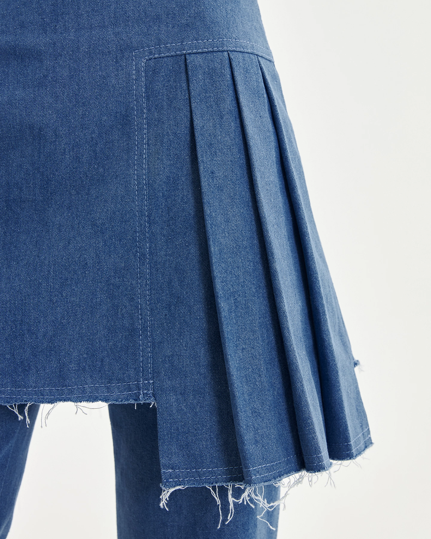 Брюки - клёш с юбкой из денима