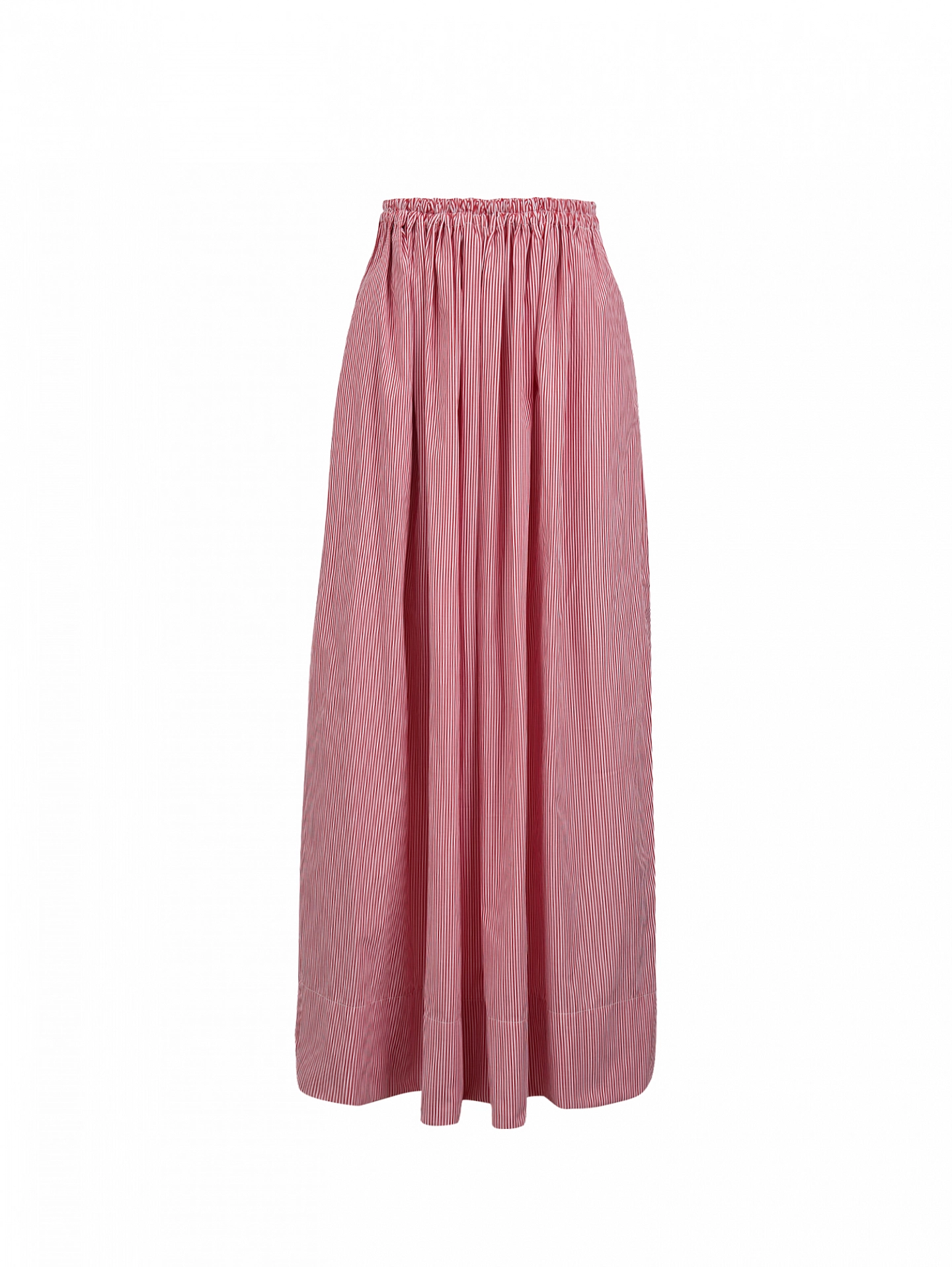 Топ укороченный с объёмными рукавами и юбка широкая с разрезами